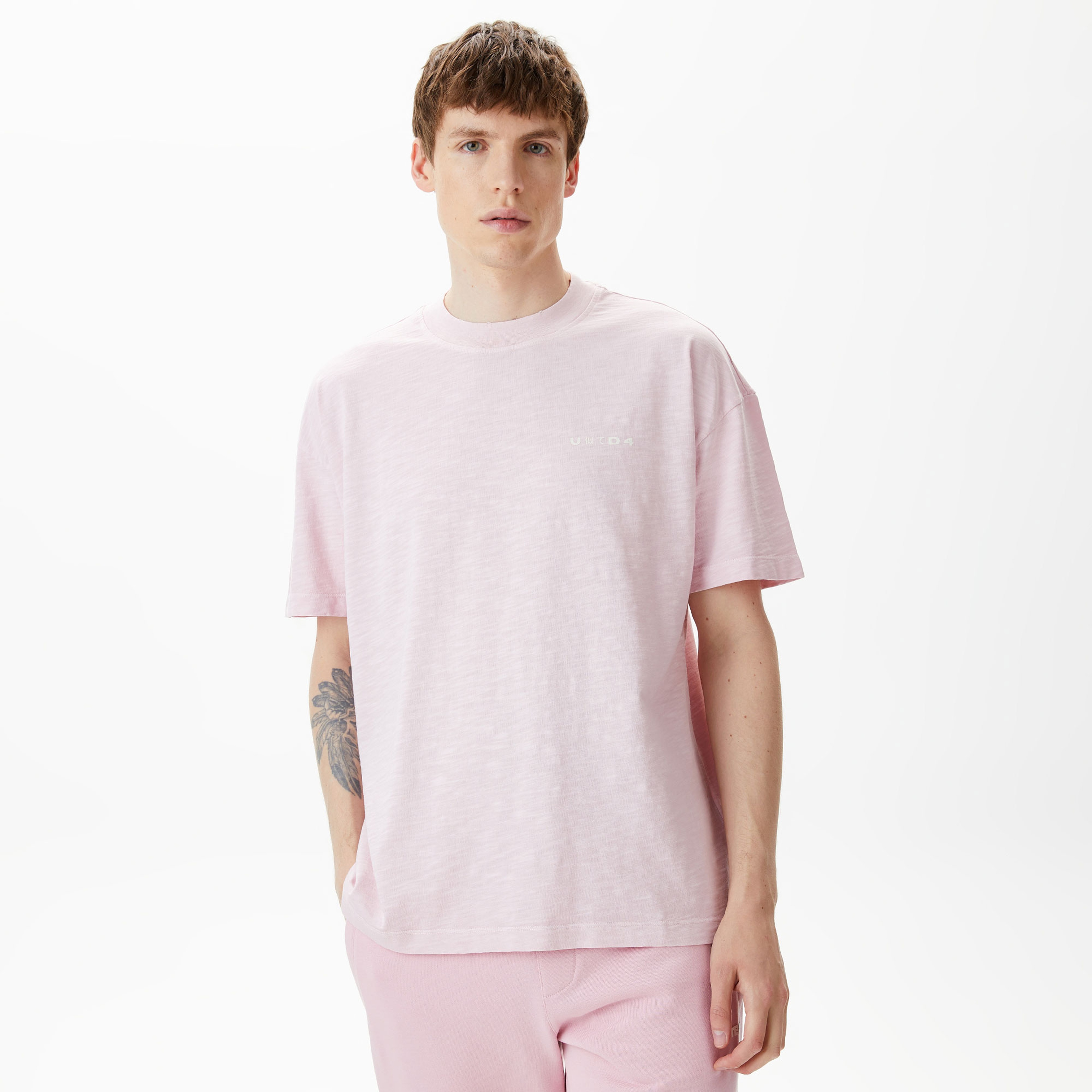 UNITED4 Erkek Pembe T-Shirt