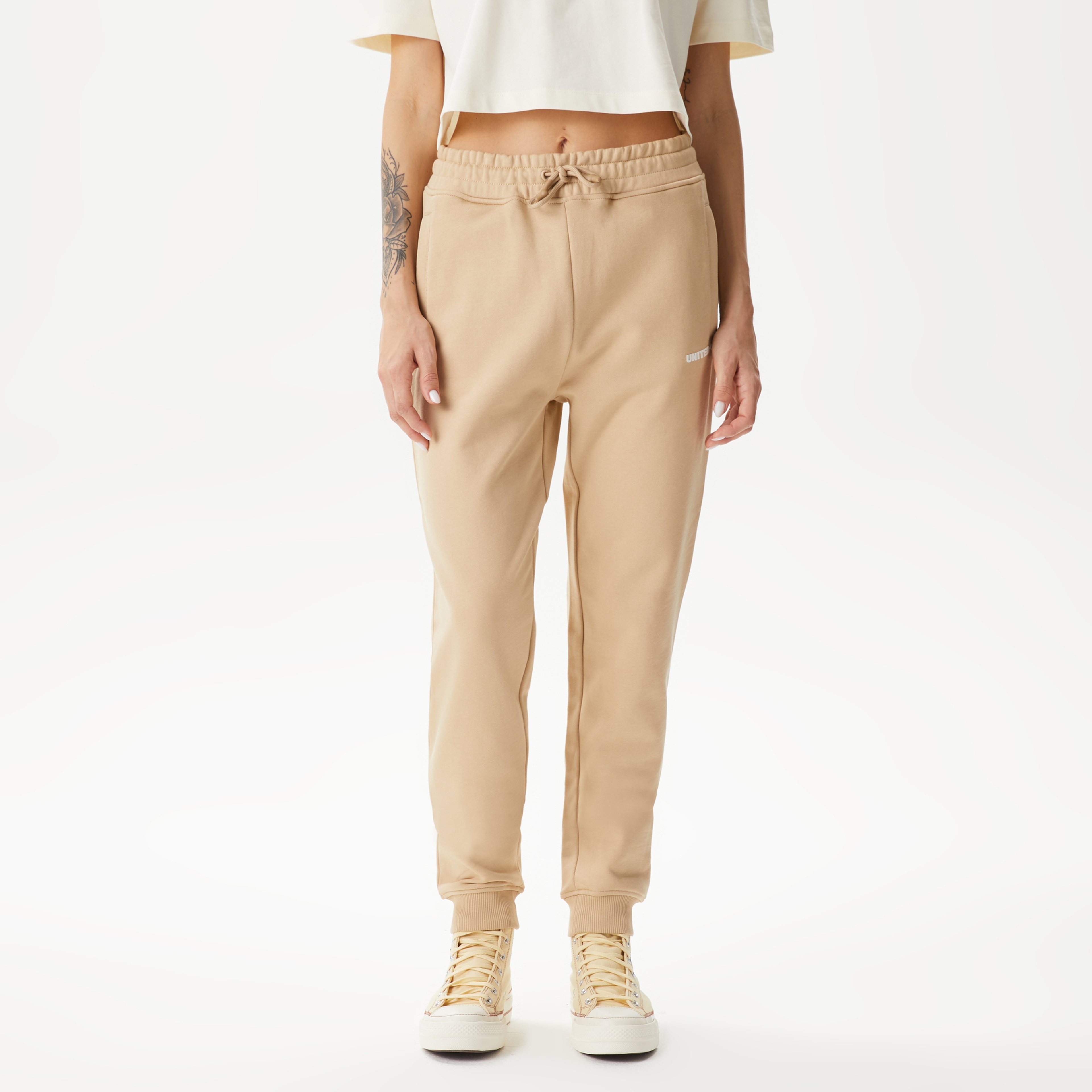 UNITED4 Kadın Krem Eşofman Altı