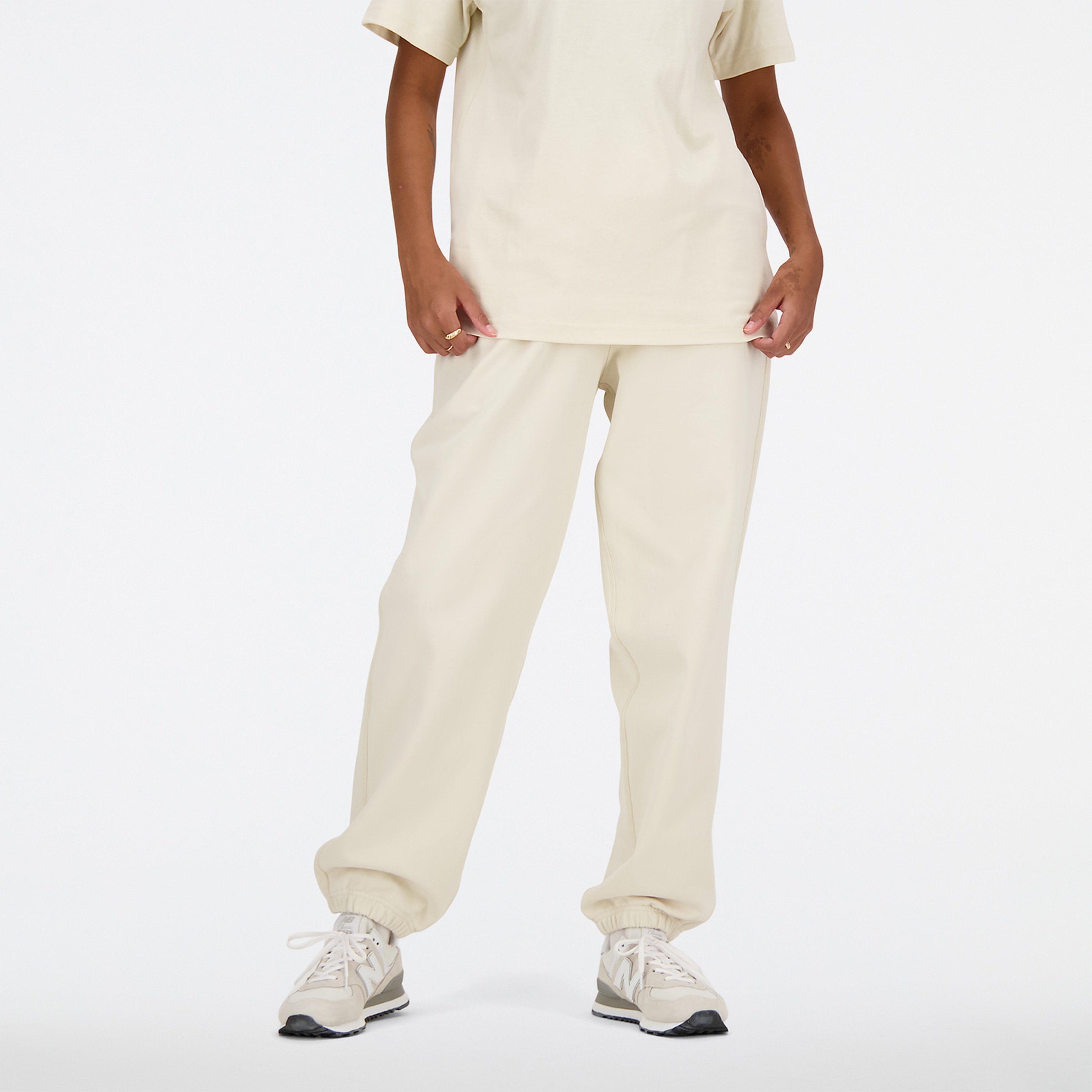 New Balance Athletics French Terry Kadın Krem Eşofman Altı