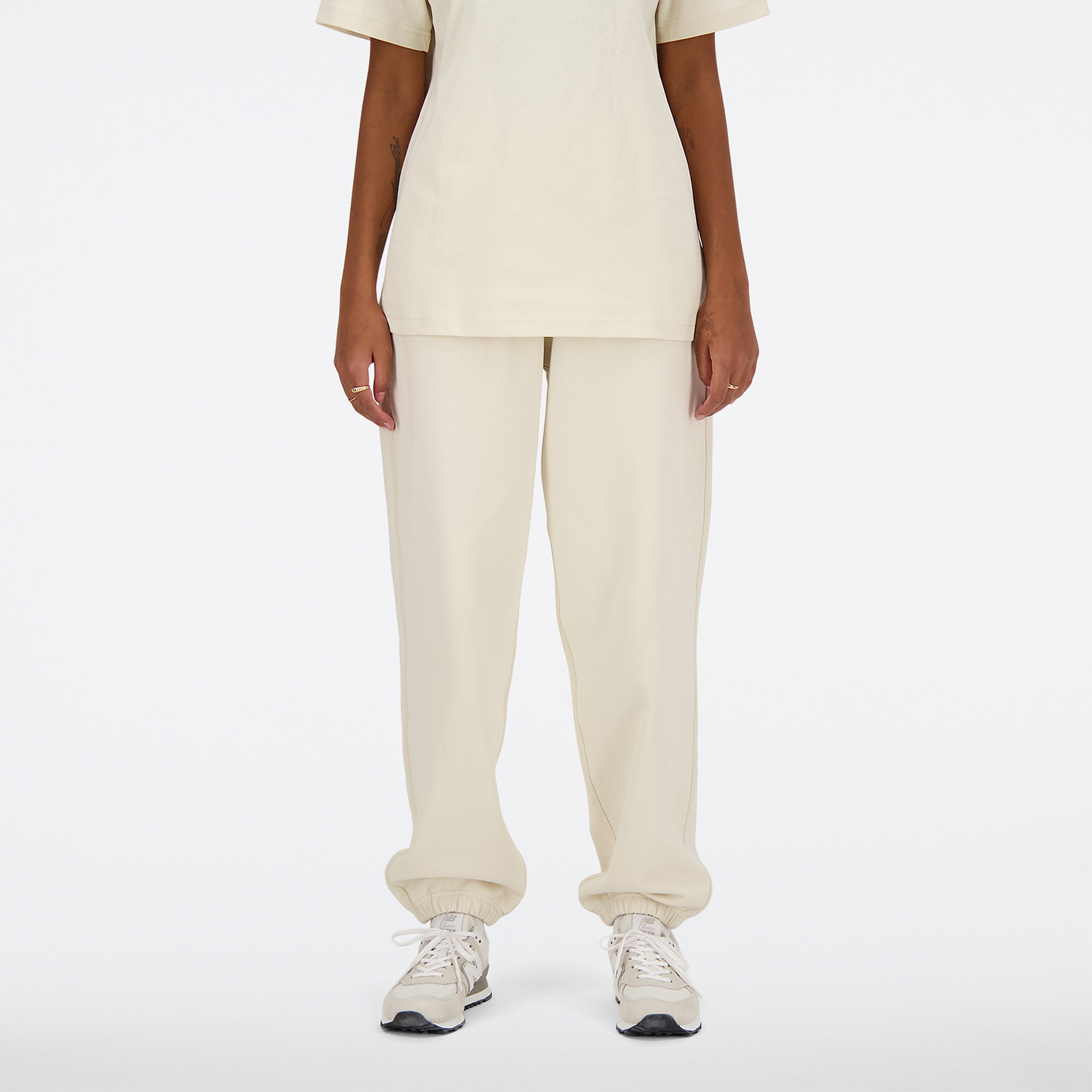 New Balance Athletics French Terry Kadın Krem Eşofman Altı
