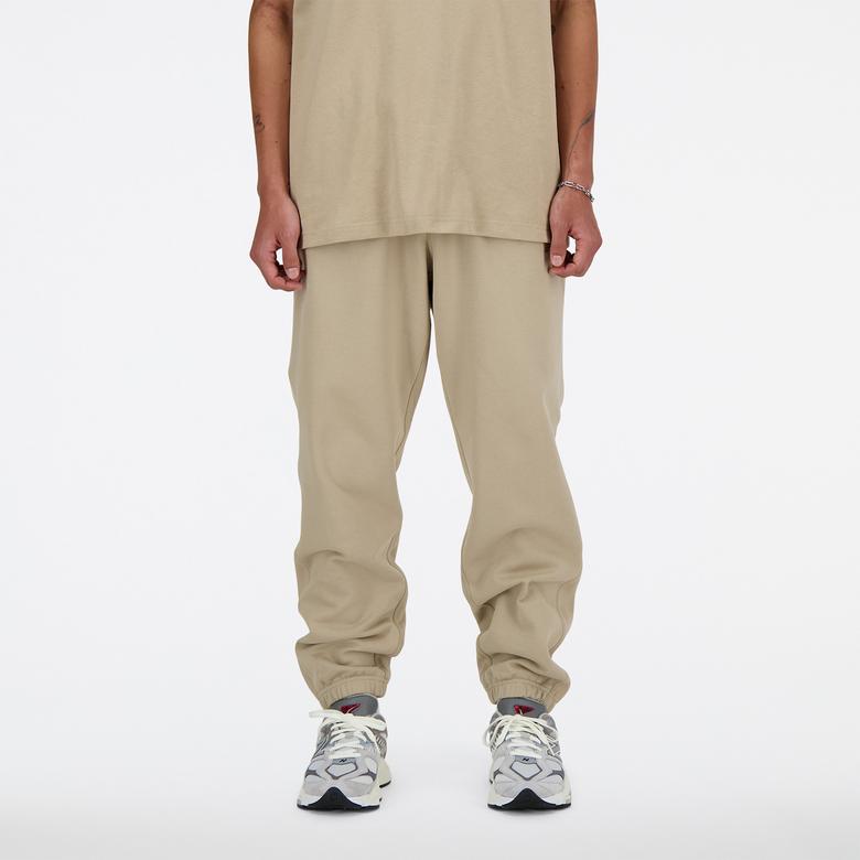 New Balance Athletics French Terry Erkek Krem Eşofman Altı