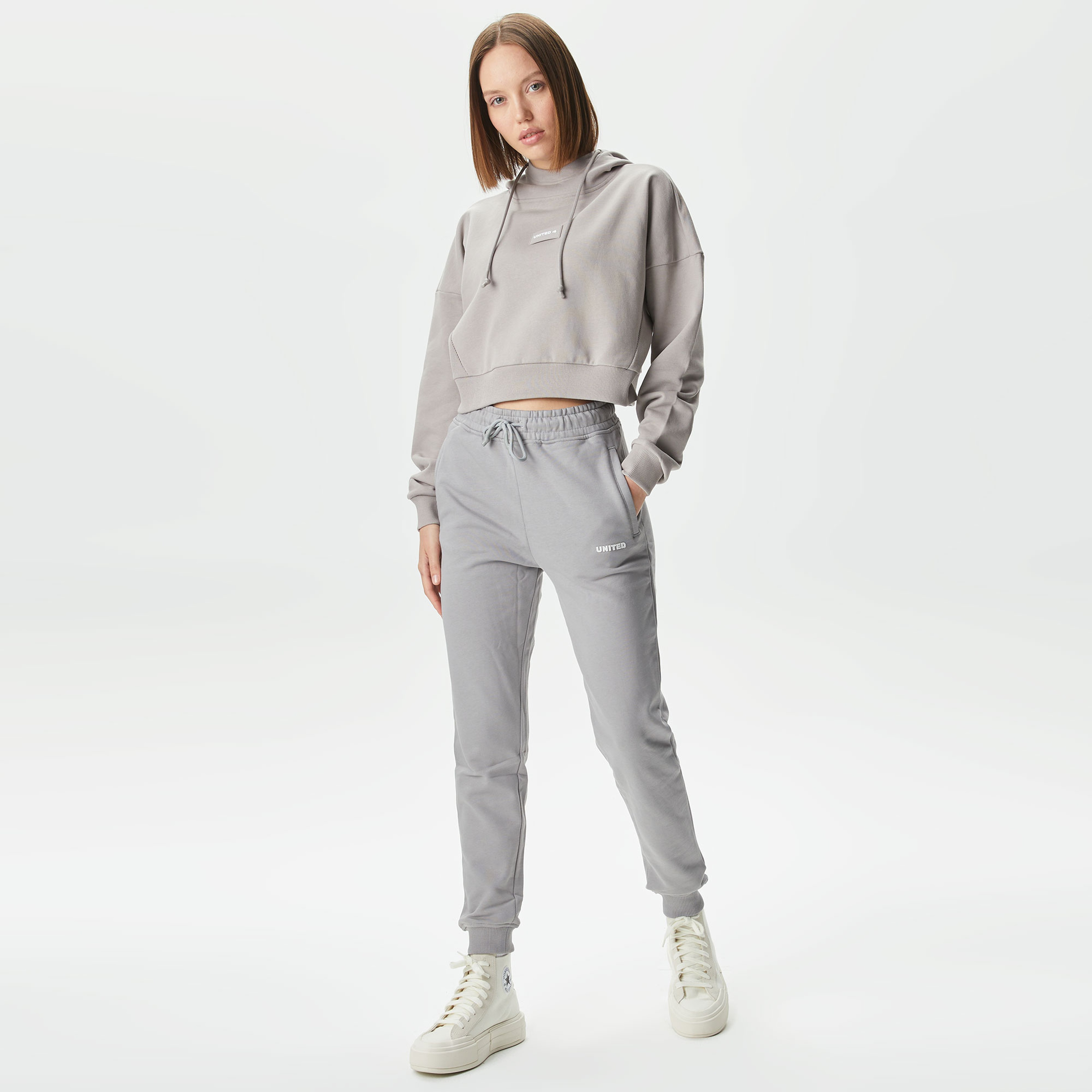 UNITED4 Kadın Gri Sweatshirt