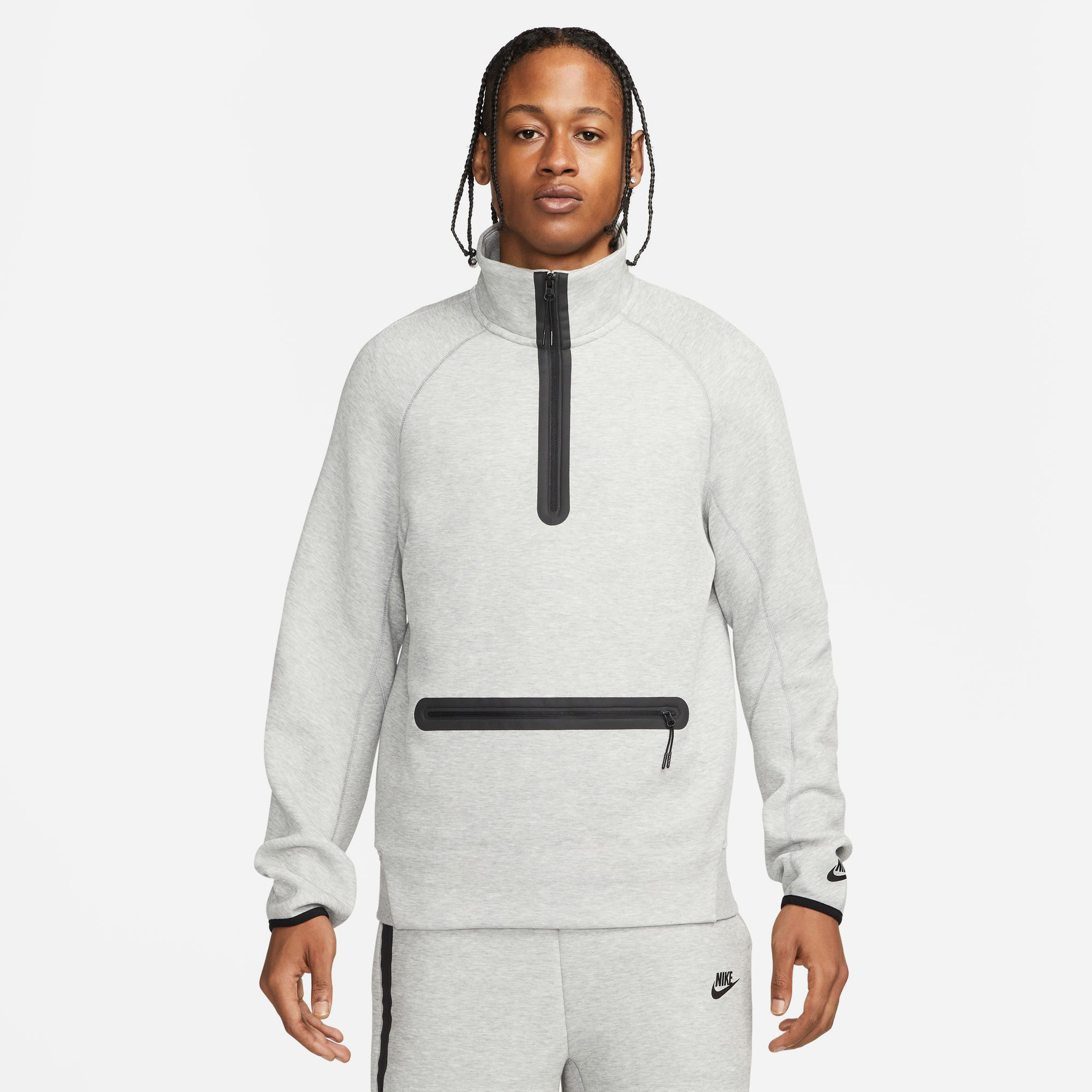 Nike Tech Fleece Top Erkek Gri Sweatshirt