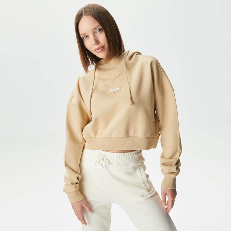 UNITED4 Kadın Krem Sweatshirt