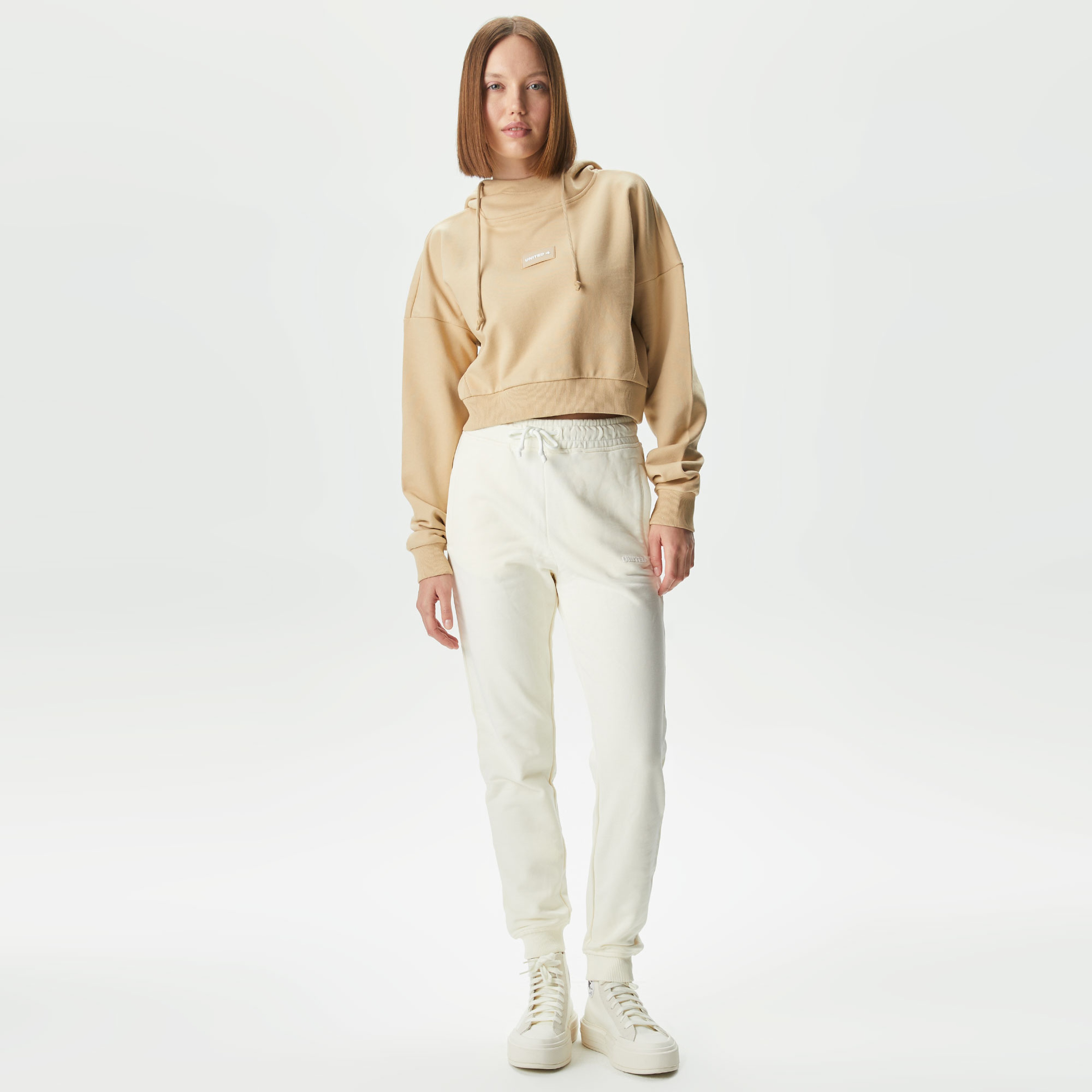 UNITED4 Kadın Krem Sweatshirt