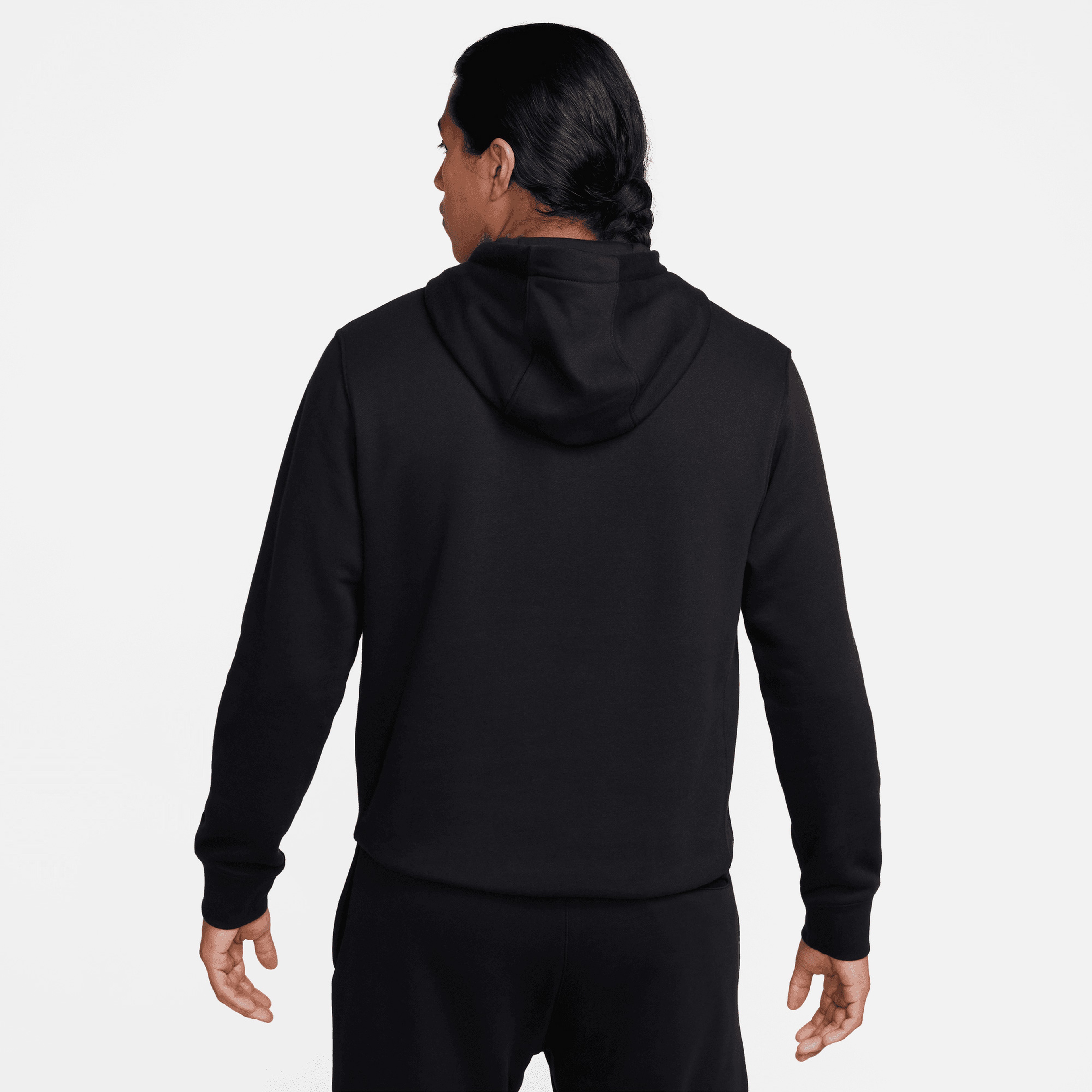 Nike Club Fleece Erkek Siyah/Turuncu Hoodie