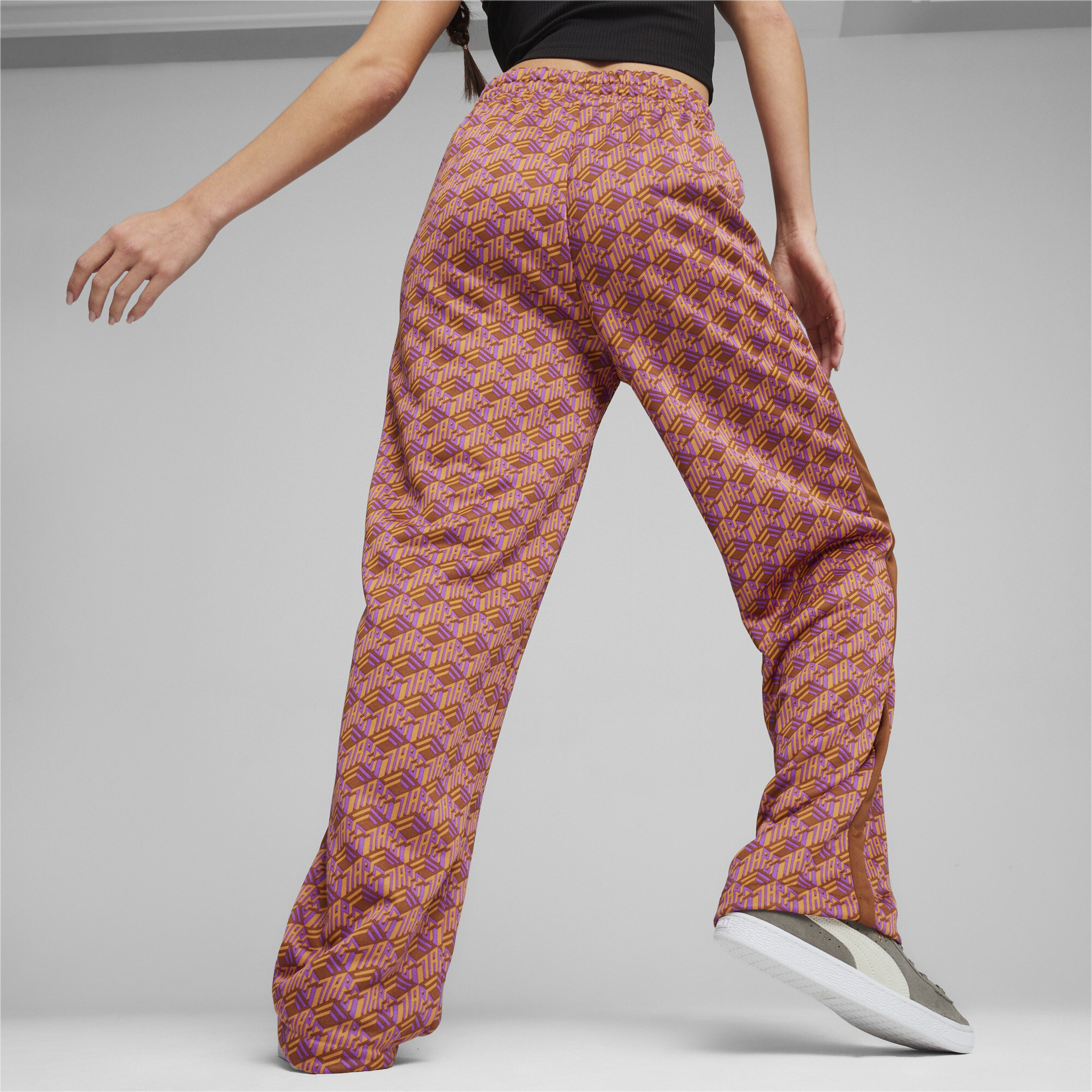 Puma T7 Aop Straight Track Kadın Kahverengi Eşofman Altı