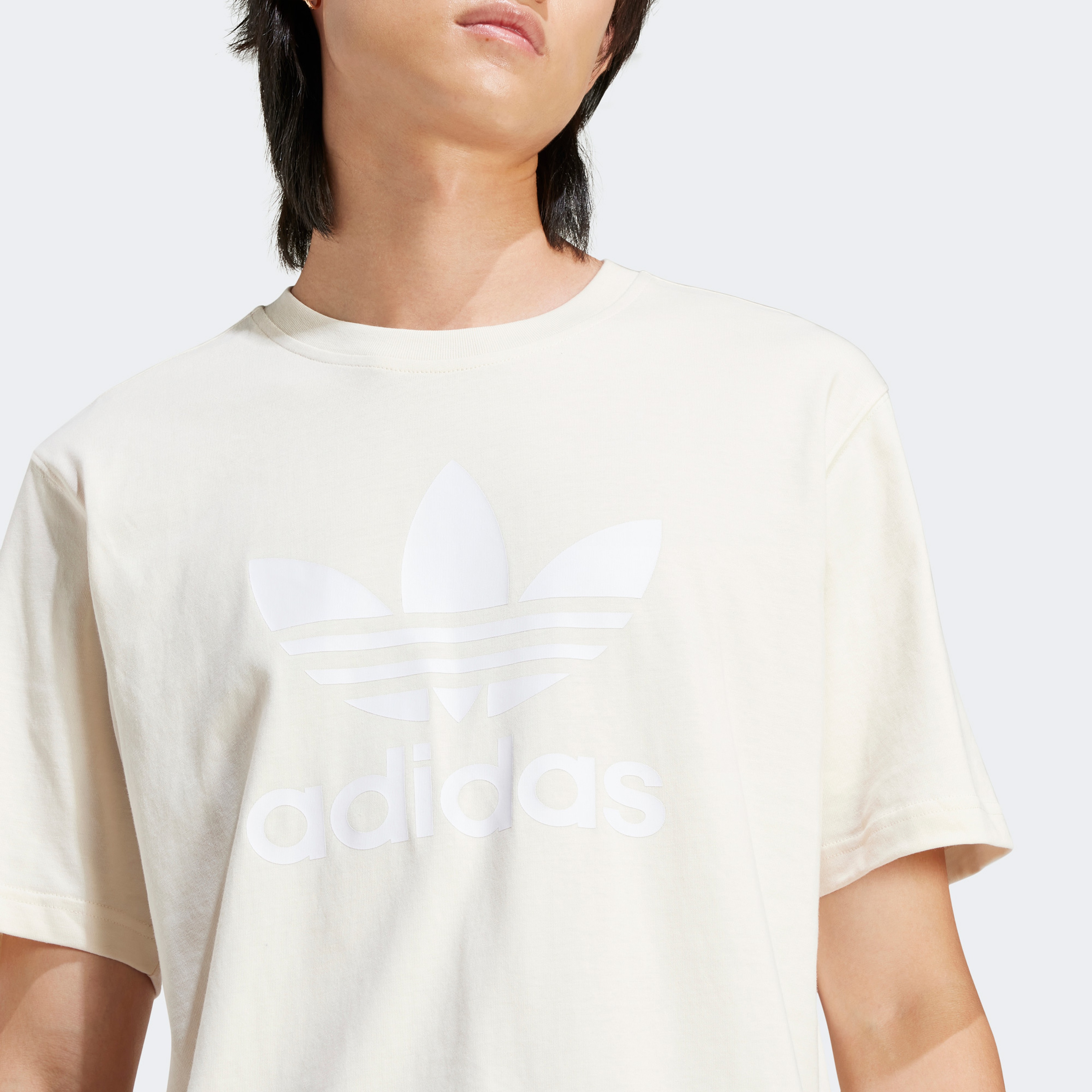 adidas Adicolor Trefoil Erkek Krem T-Shirt
