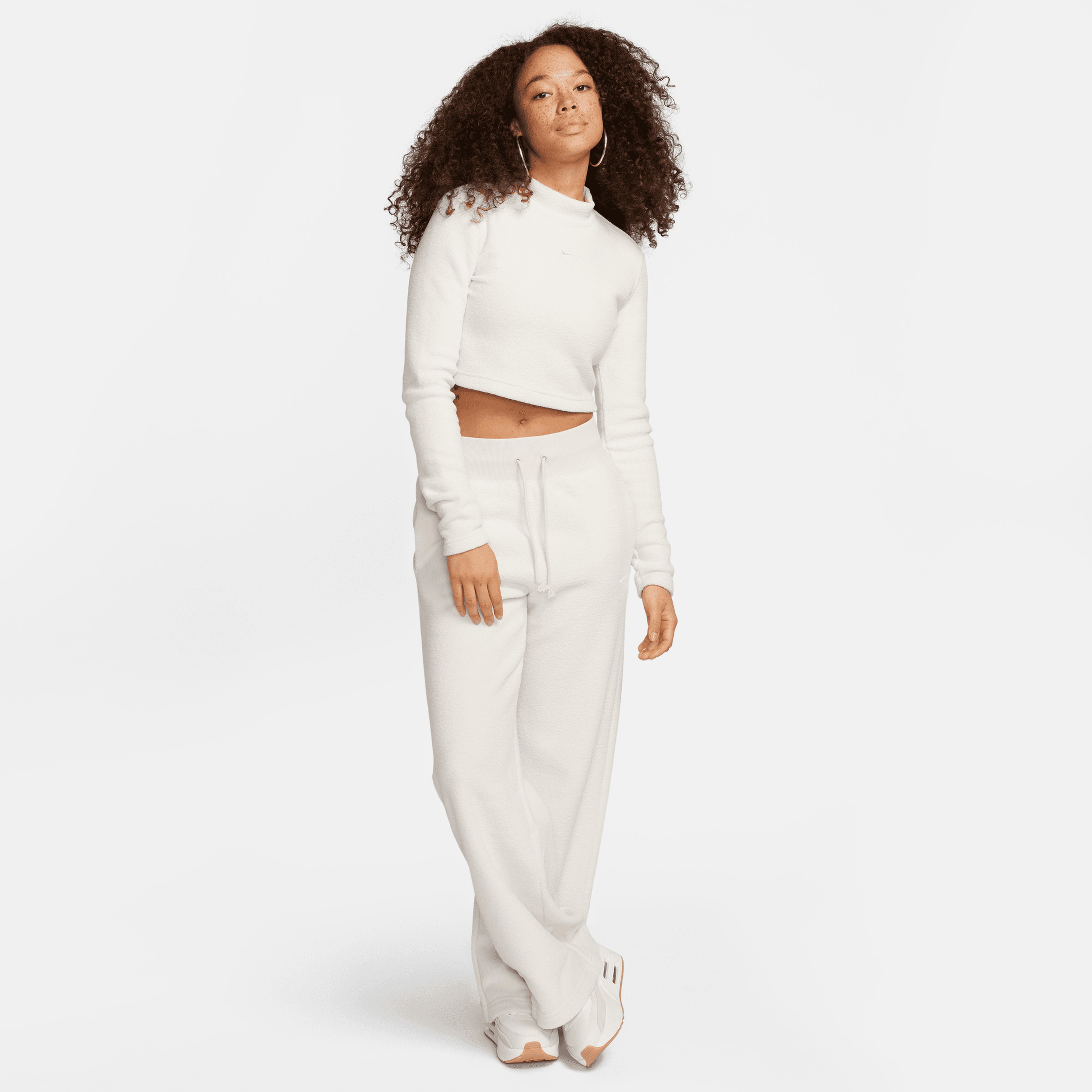 Nike Sportswear Phoenix Plush Kadın Krem Sweatshirt