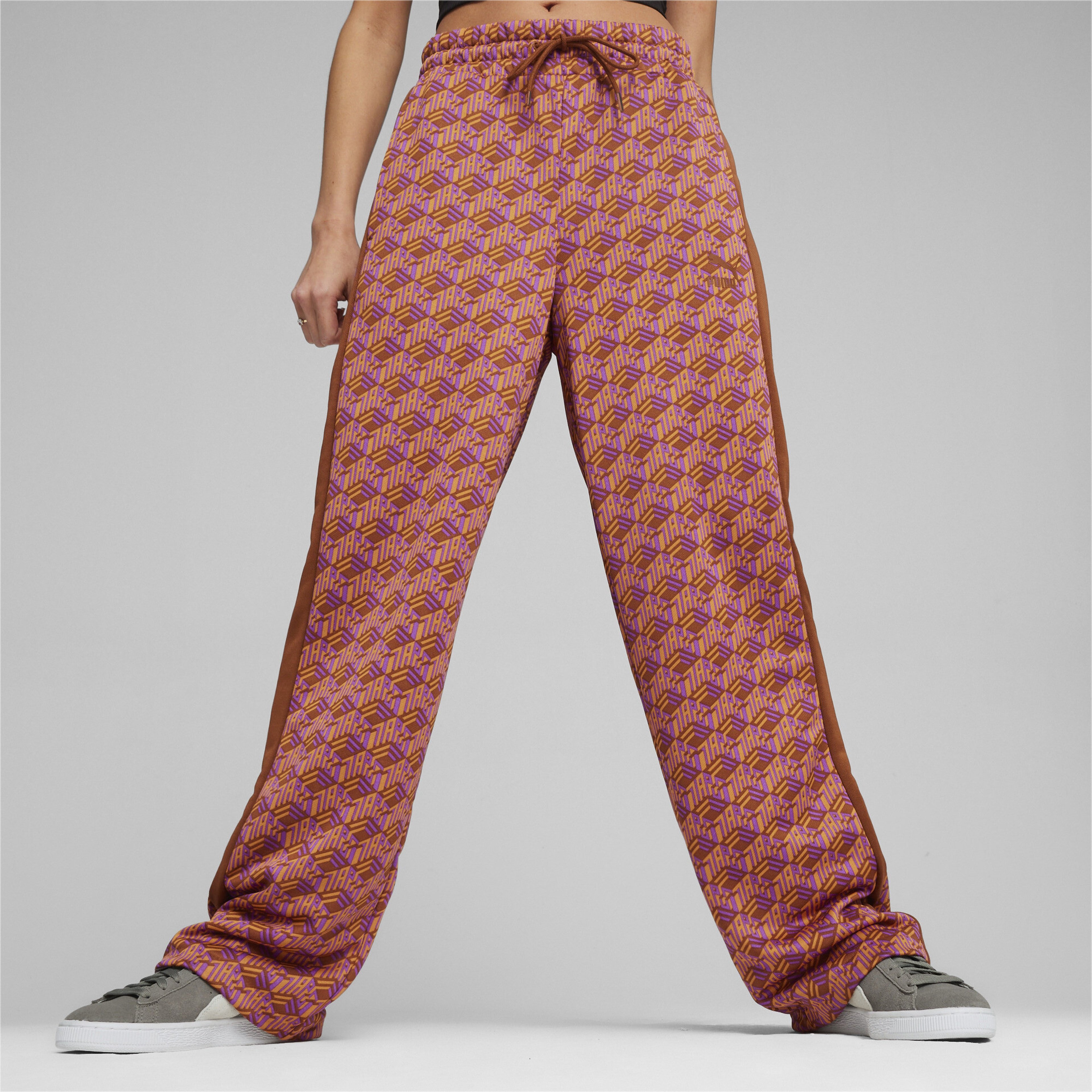 Puma T7 Aop Straight Track Kadın Kahverengi Eşofman Altı