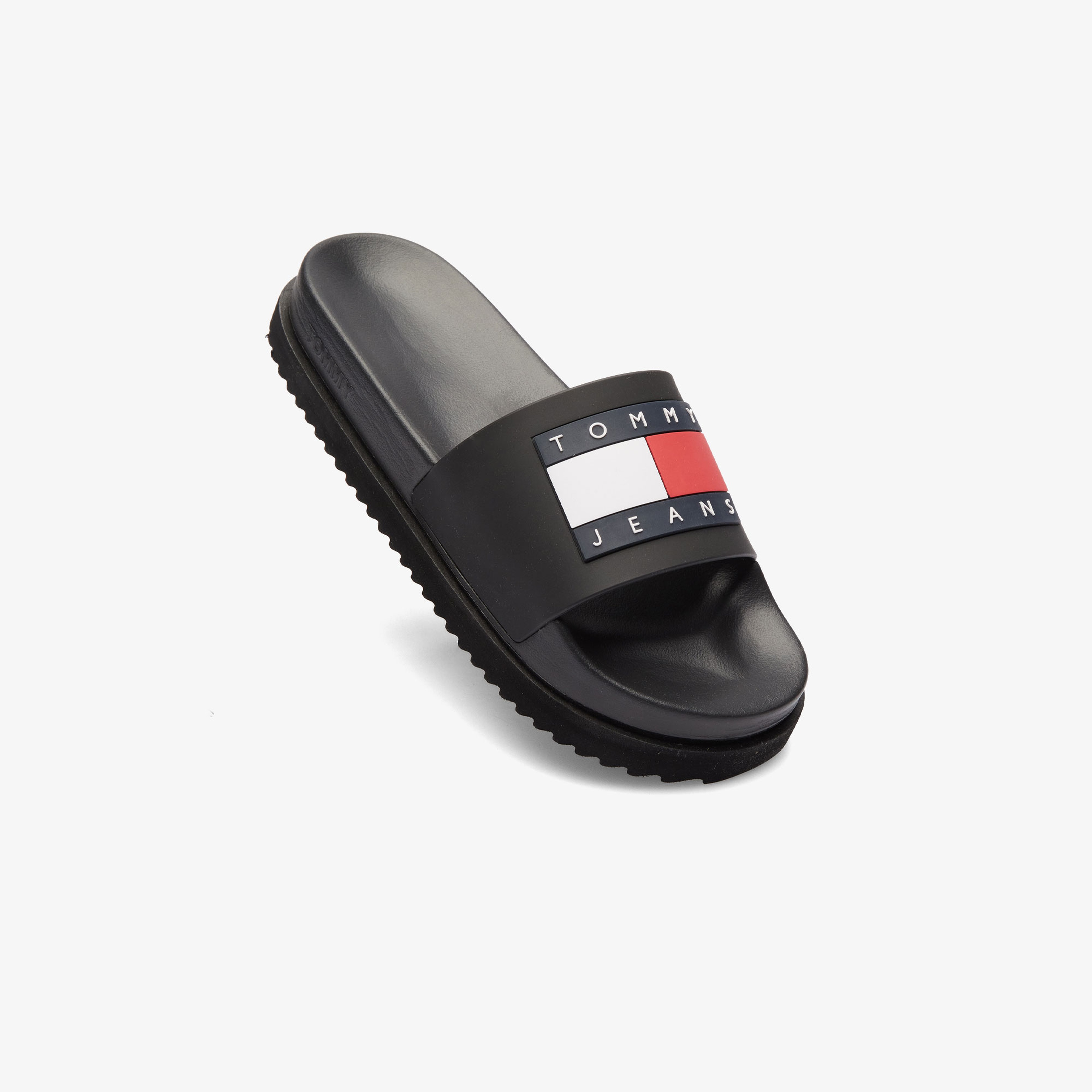 Tommy Jeans Elevated Flatform Slide Kadın Siyah Terlik