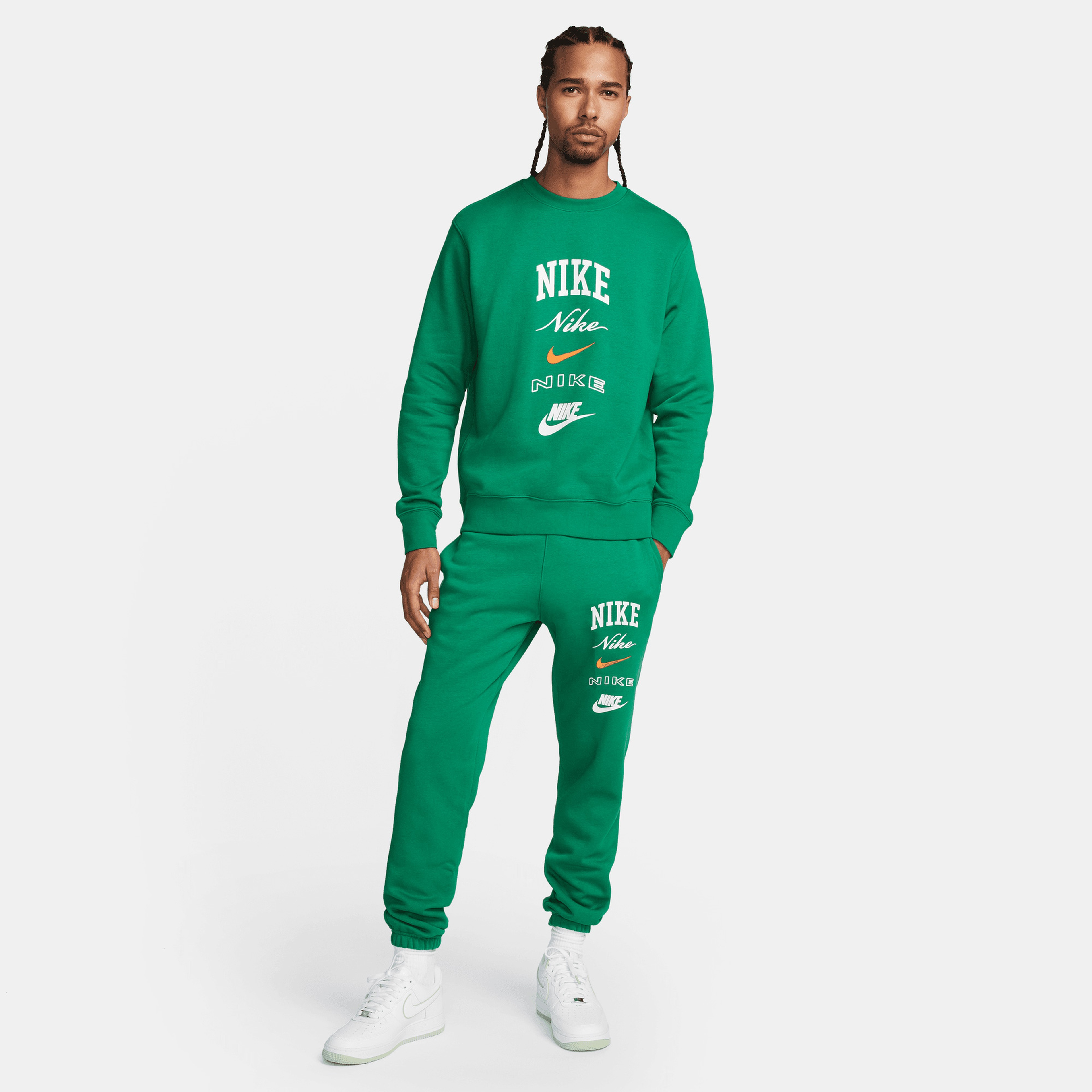 Nike Club Fleece Sportswear Erkek Yeşil Eşofman Altı