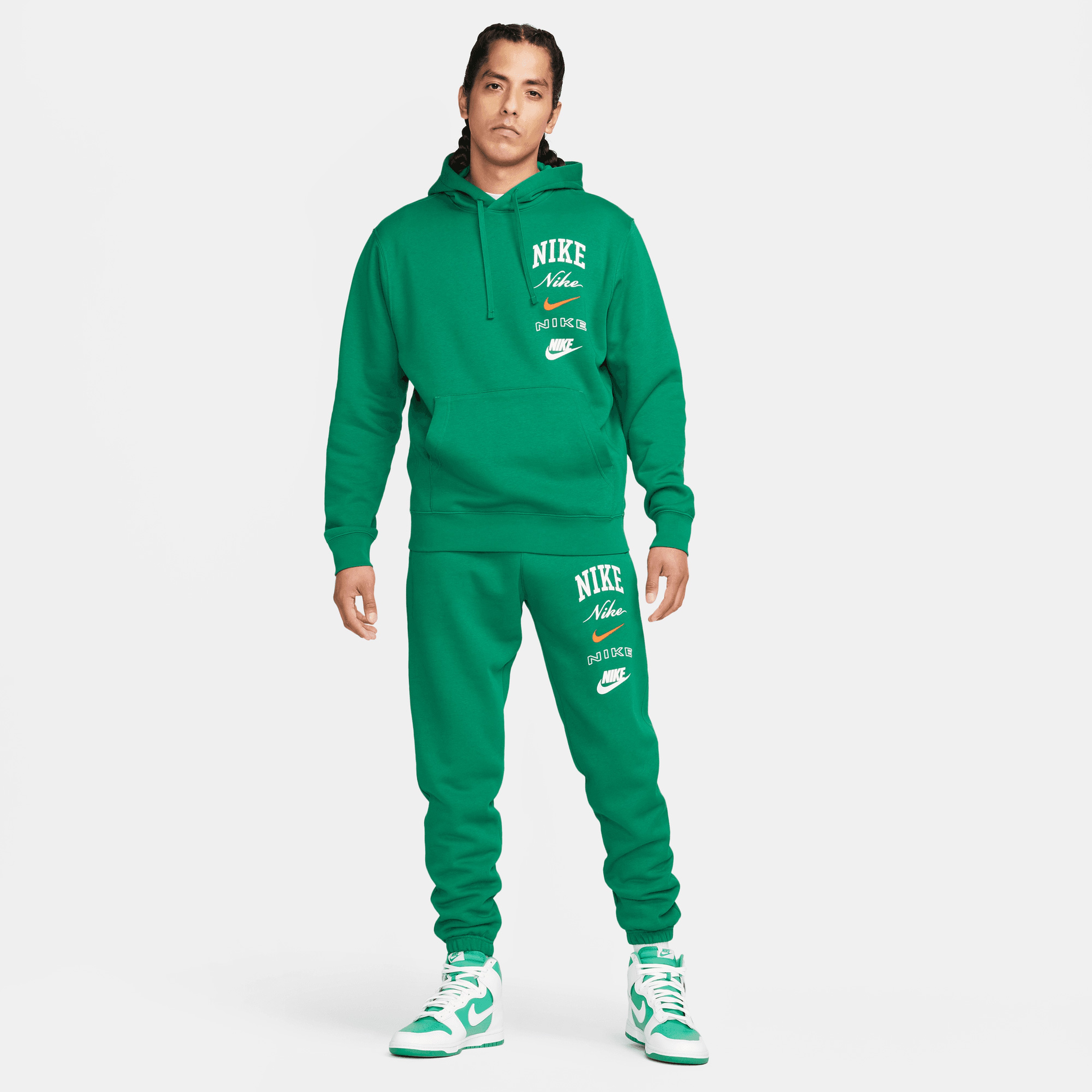 Nike Club Fleece Sportswear Erkek Yeşil Hoodie