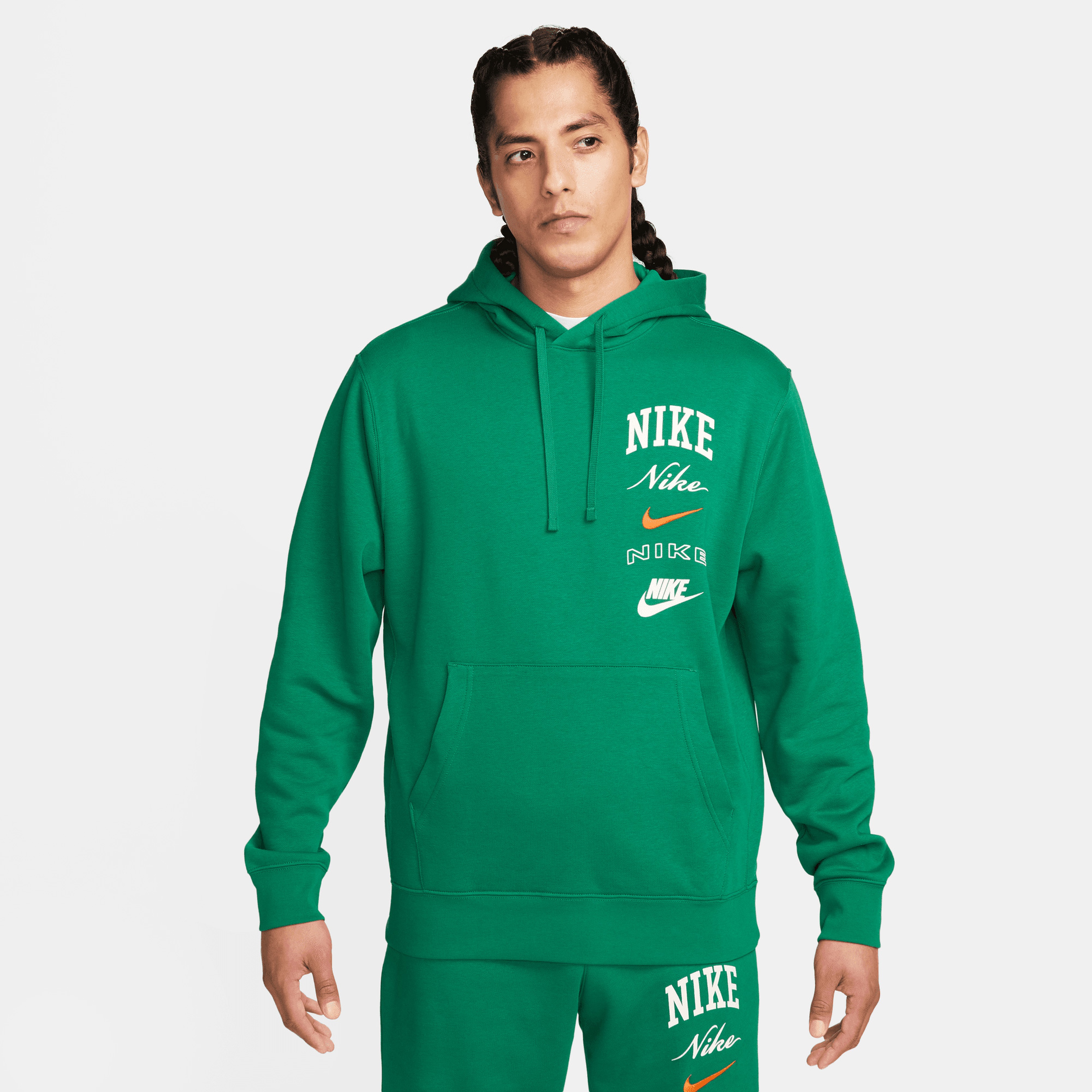 Nike Club Fleece Sportswear Erkek Yeşil Hoodie