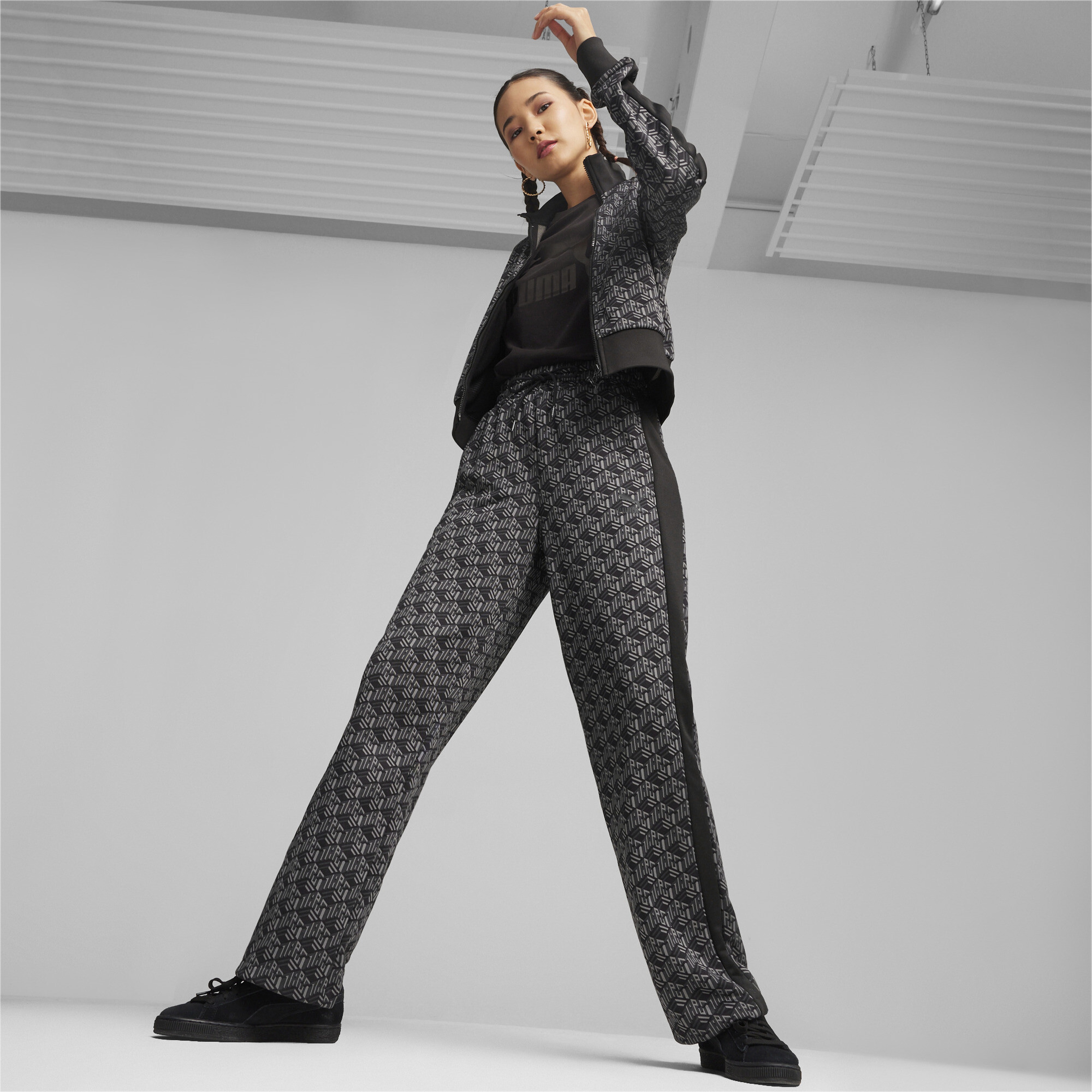 Puma T7 Aop Track Kadın Siyah Eşofman Üstü