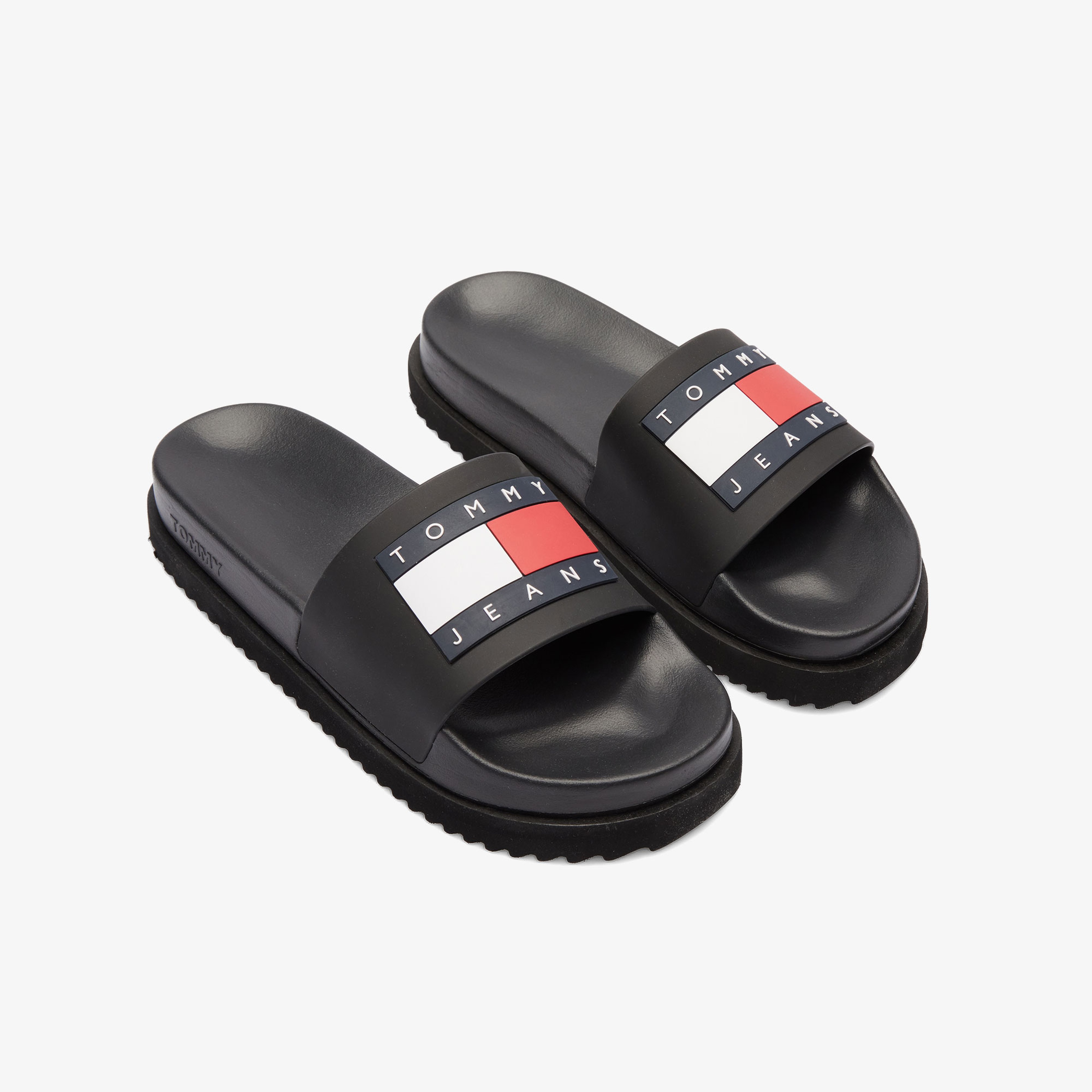 Tommy Jeans Elevated Flatform Slide Kadın Siyah Terlik