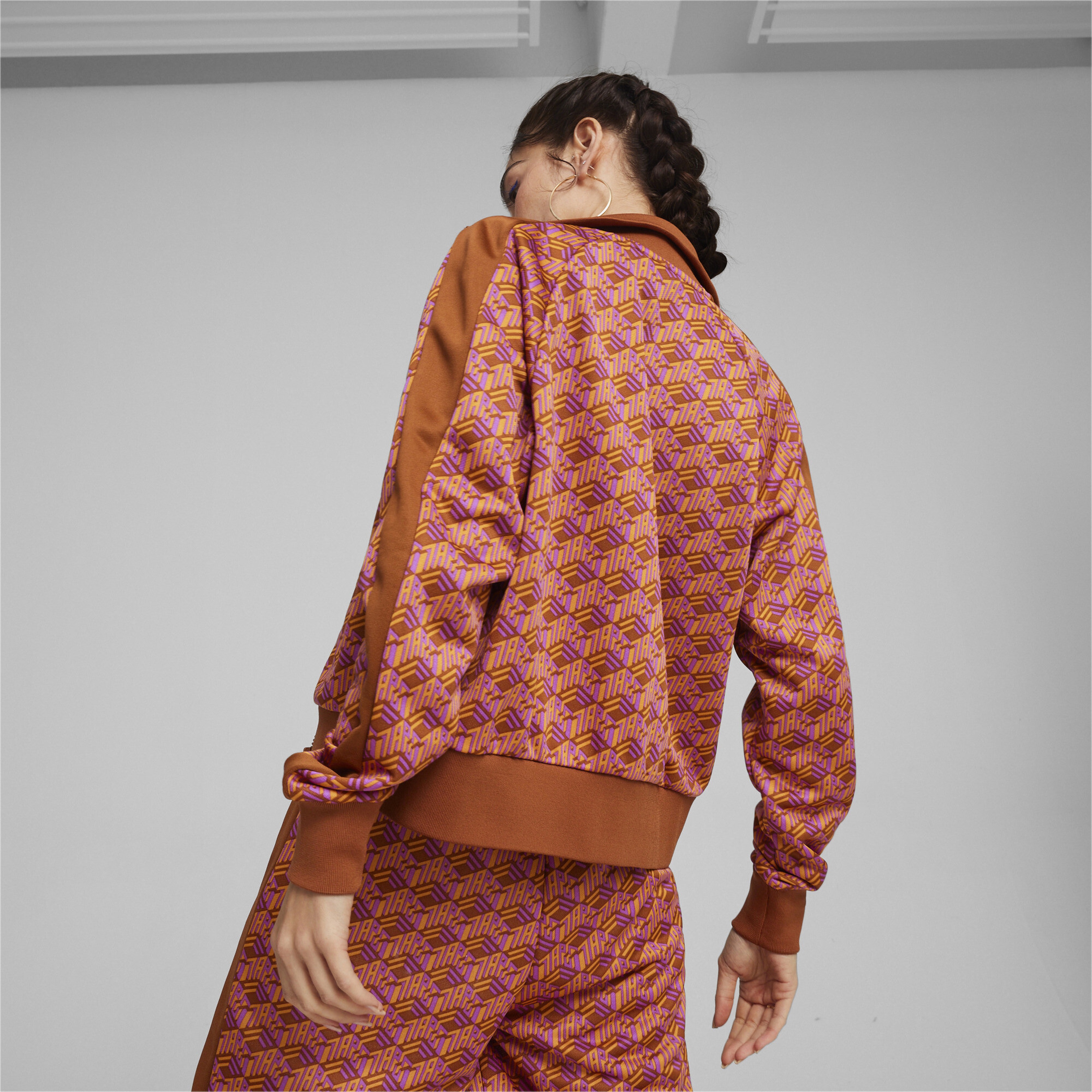 Puma T7 Aop Track Kadın Kahverengi Eşofman Üstü