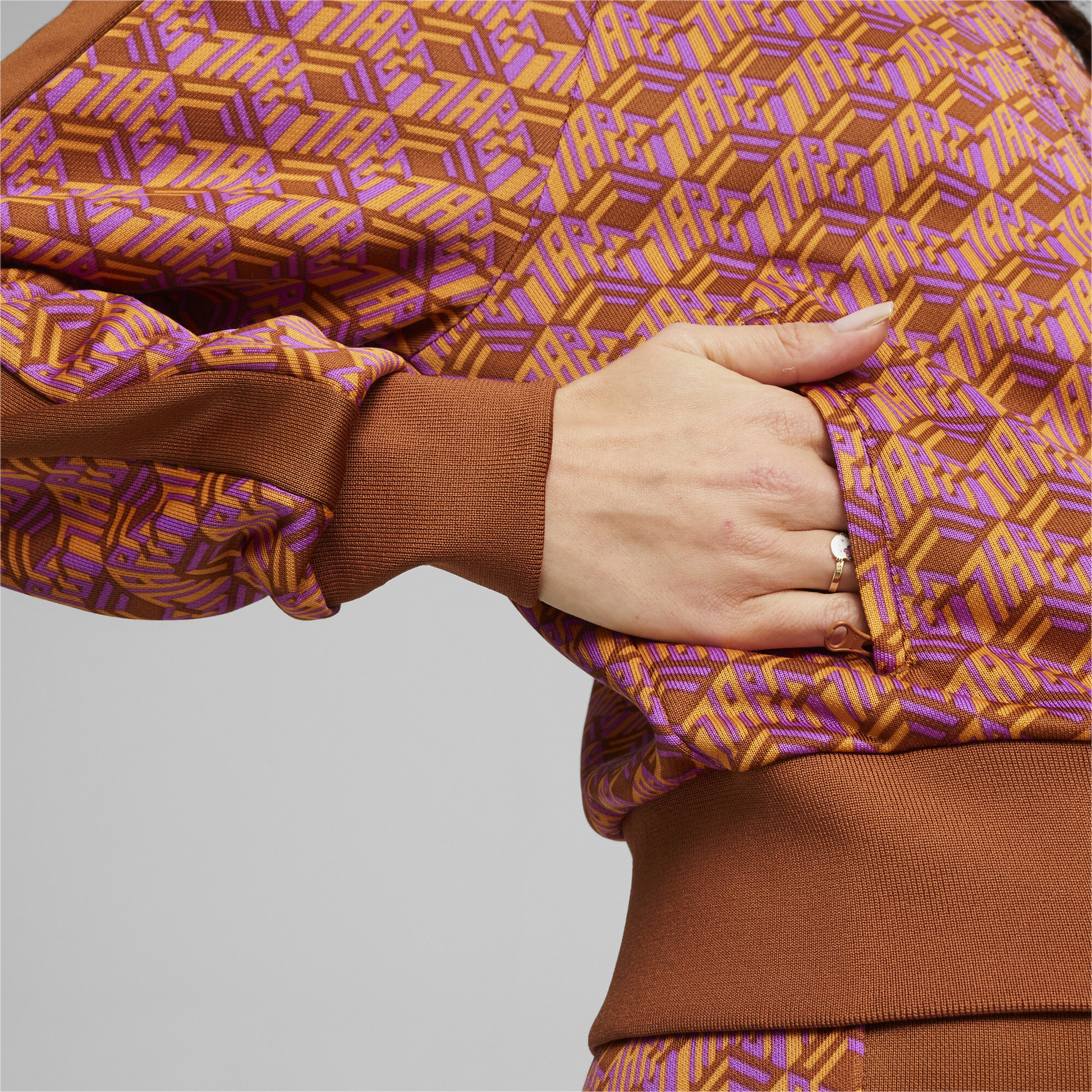 Puma T7 Aop Track Kadın Kahverengi Eşofman Üstü