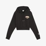 Puma Team Cropped Kadın Siyah Hoodie