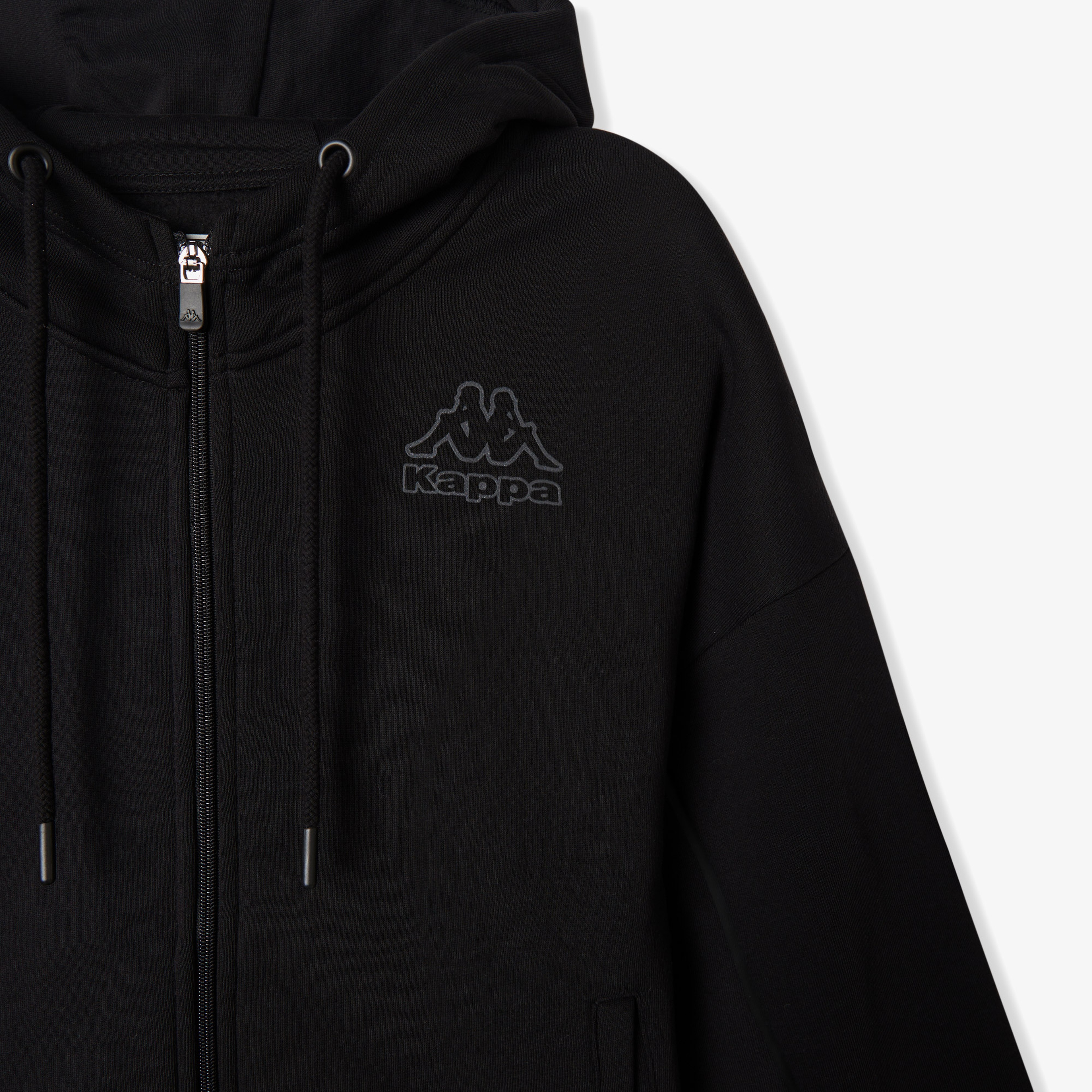 Kappa Logo Dago Kadın Siyah Günlük Sweatshirt