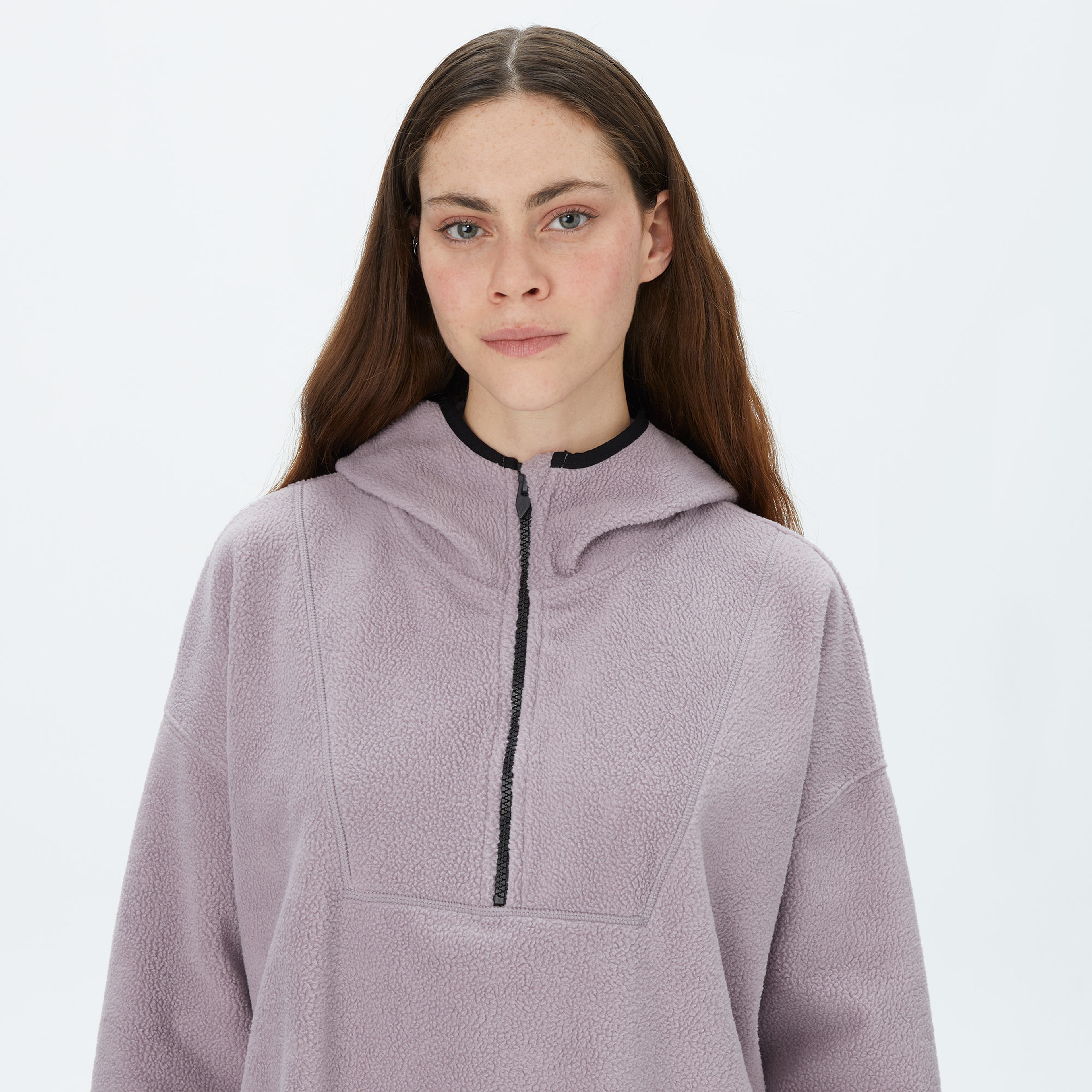 Skechers Fleece Full Zip Kadın Mor Günlük Sweatshirt