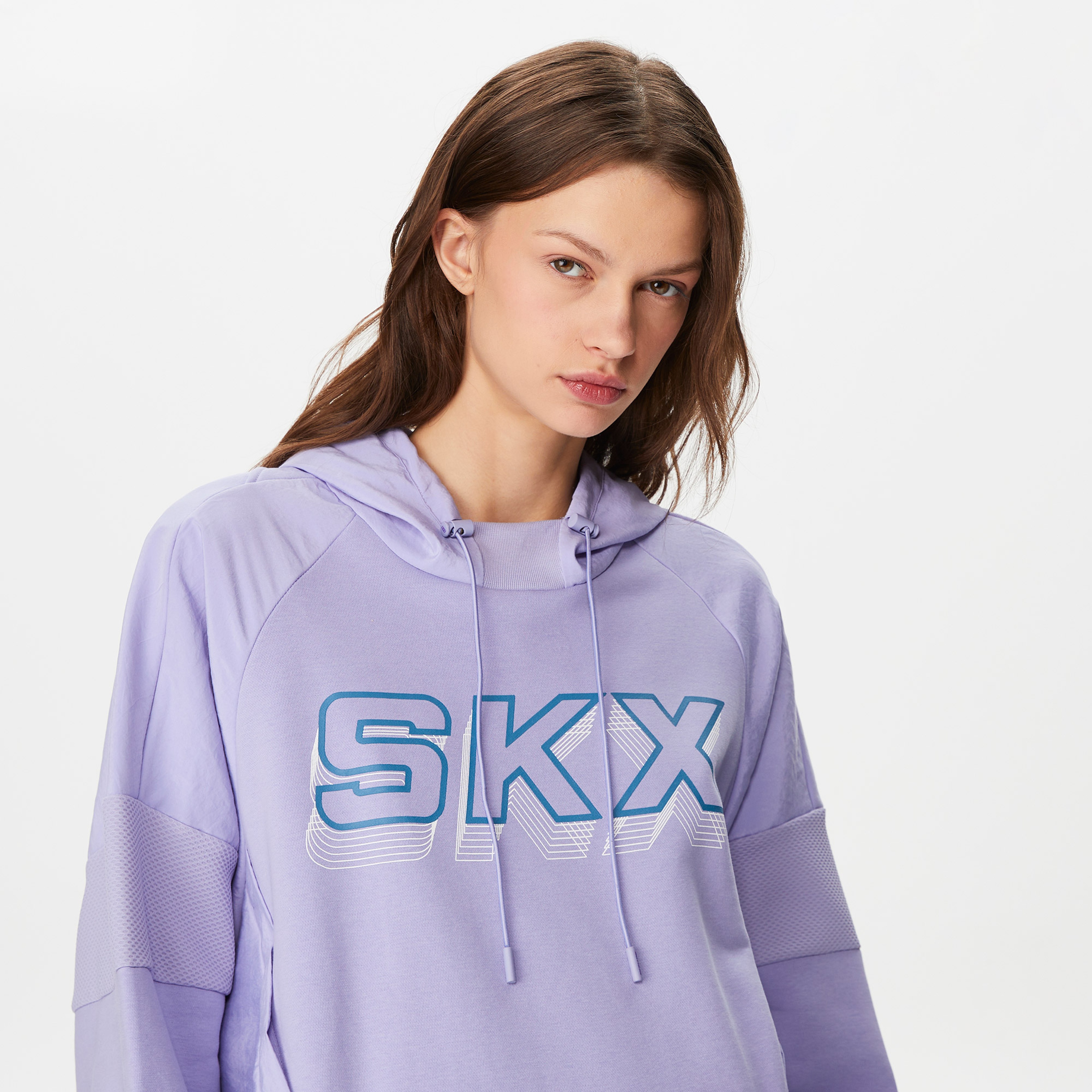 Skechers Lw Fleece Kadın Mor Günlük Sweatshirt