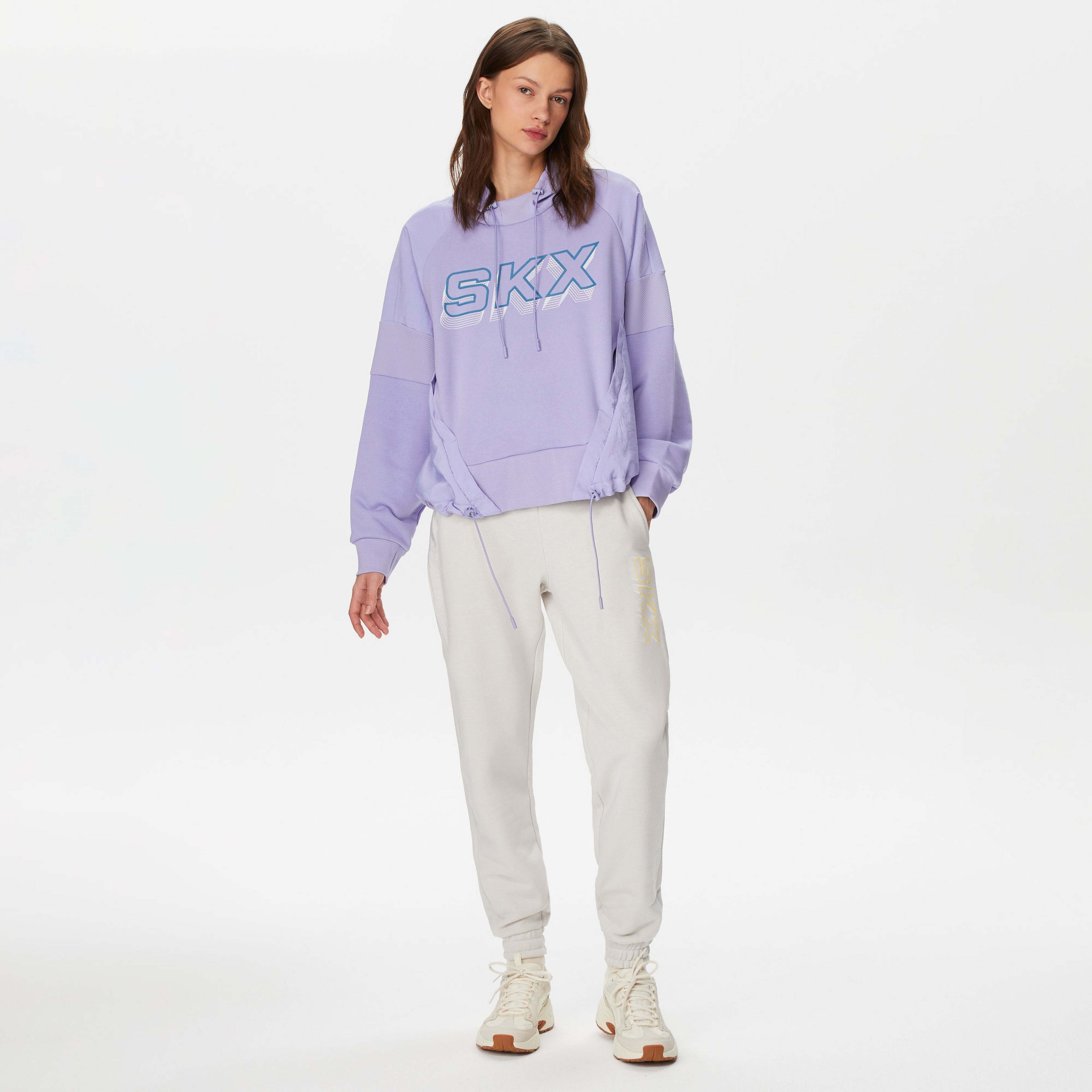 Skechers Lw Fleece Kadın Mor Günlük Sweatshirt