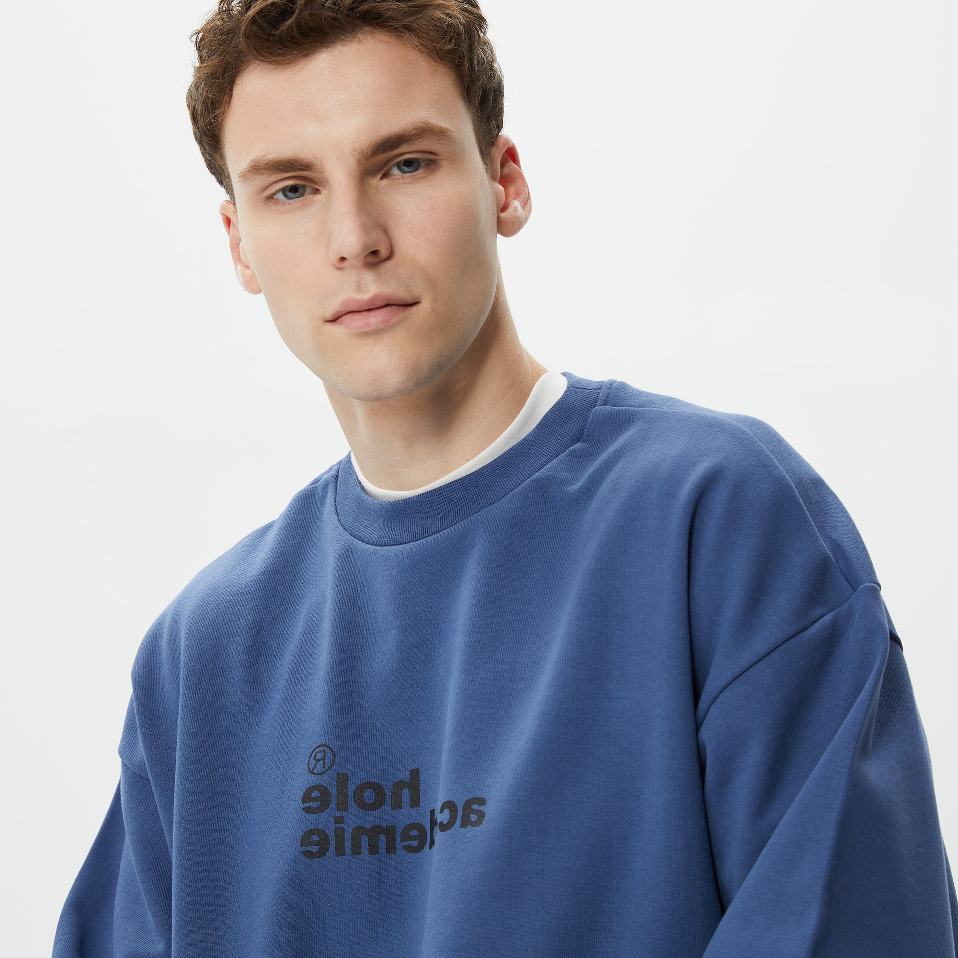 Holeacademie Essentials Erkek Lacivert Sweatshirt