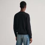 GANT Erkek Siyah Regular Fit Bisiklet Yaka Kazak