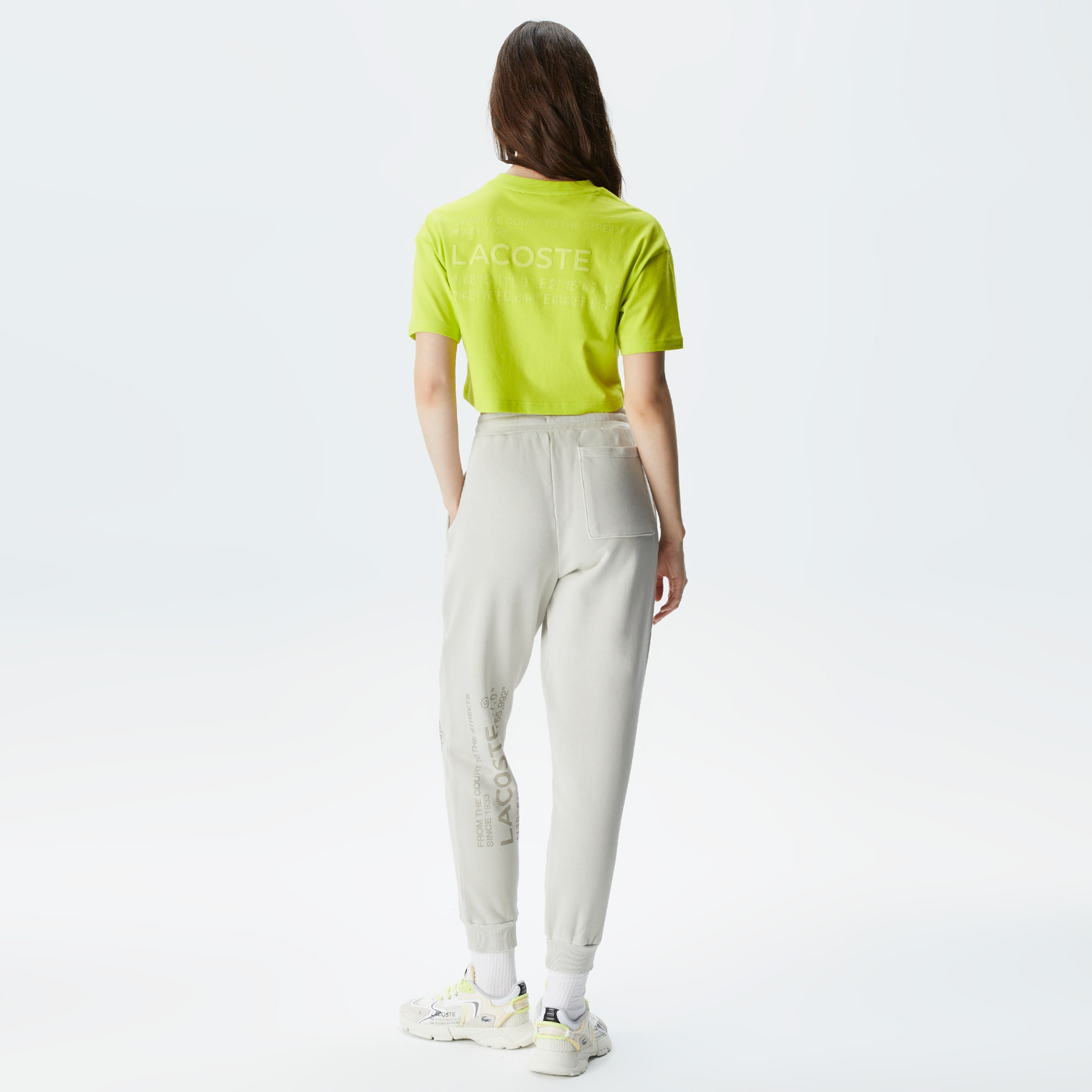 Lacoste House of SuperStep X Lacoste Kadın Sarı T-Shirt