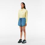 Kadın Baskılı Mavi Şort