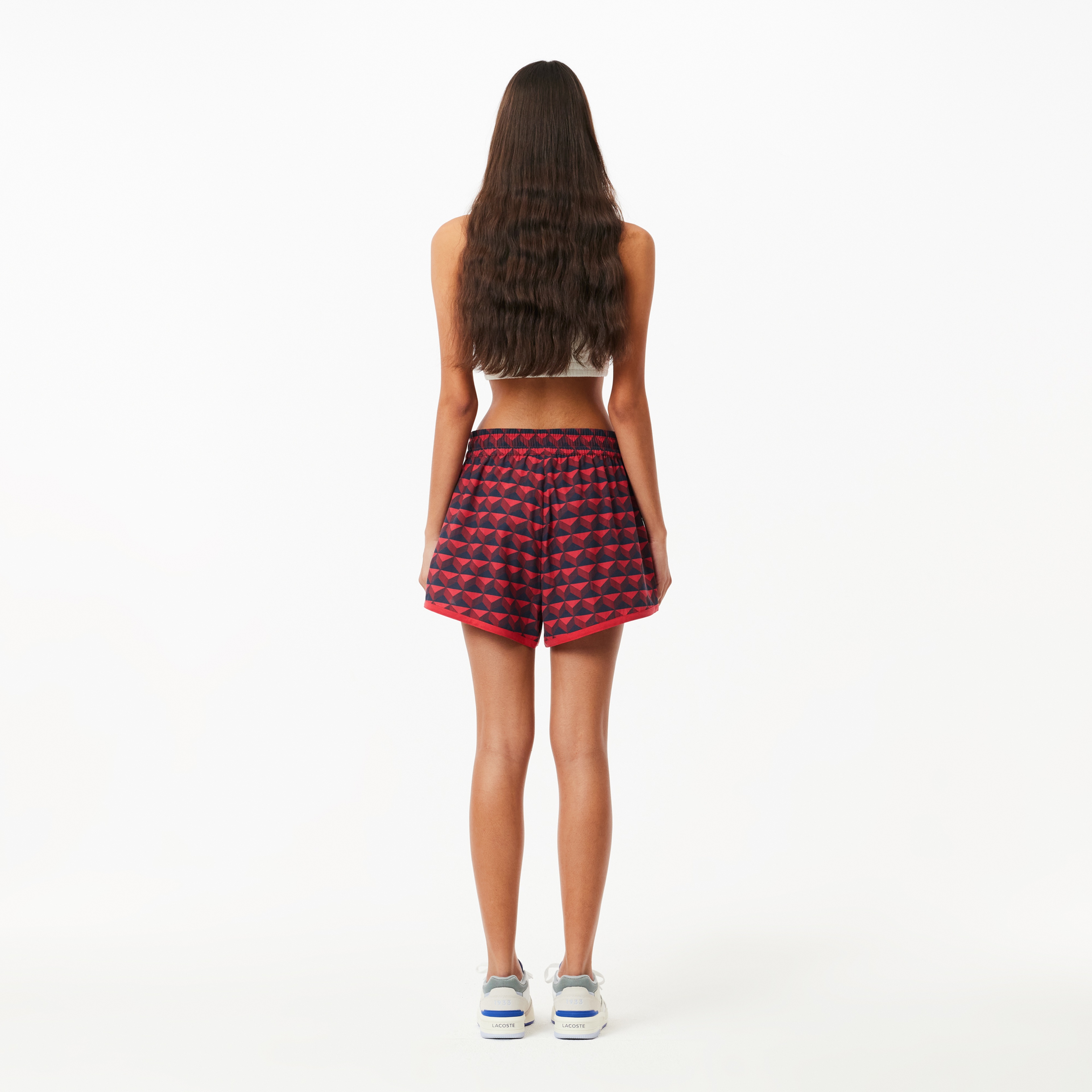 Kadın Baskılı Kırmızı Şort