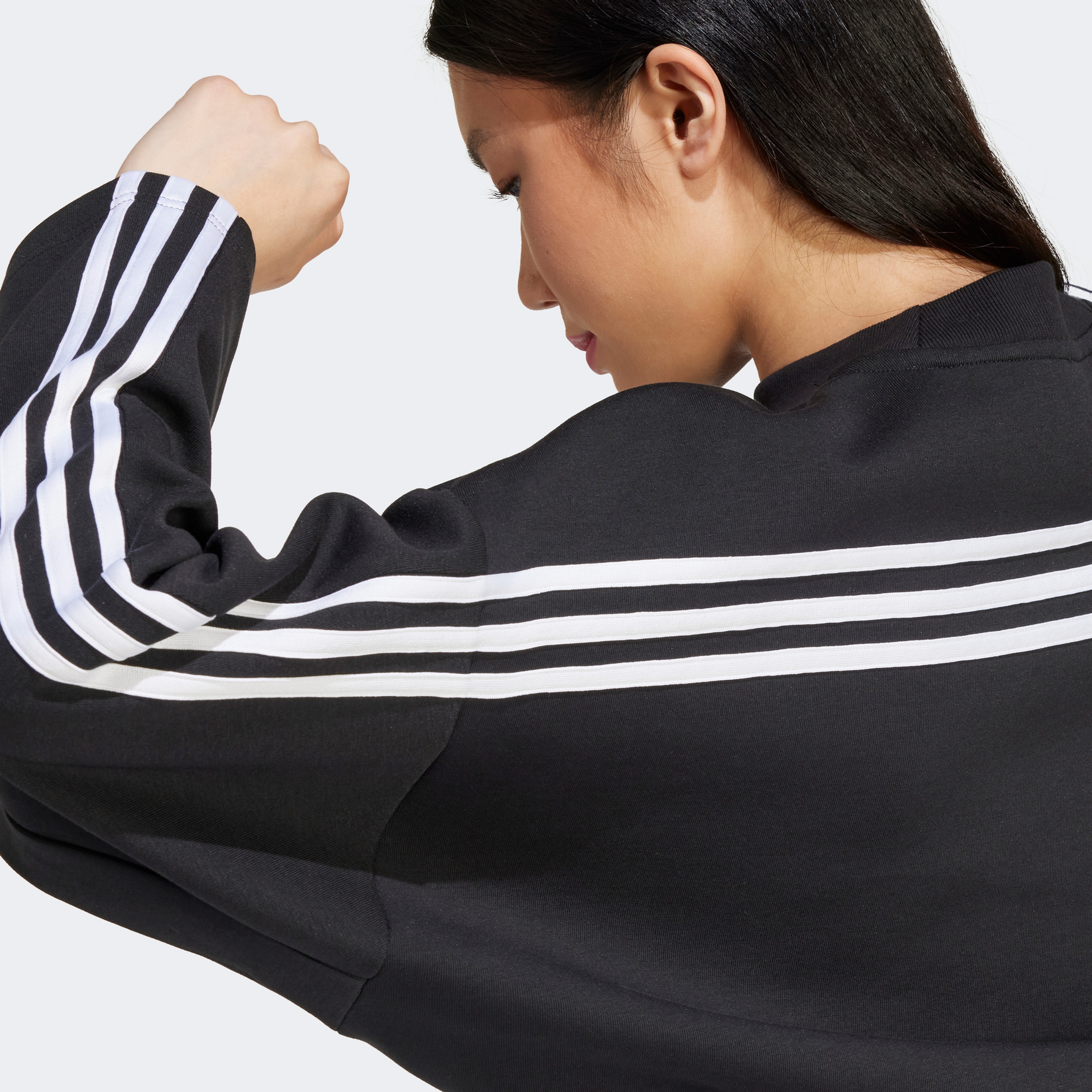 adidas Fi 3S Swt Kadın Siyah Günlük Sweatshirt