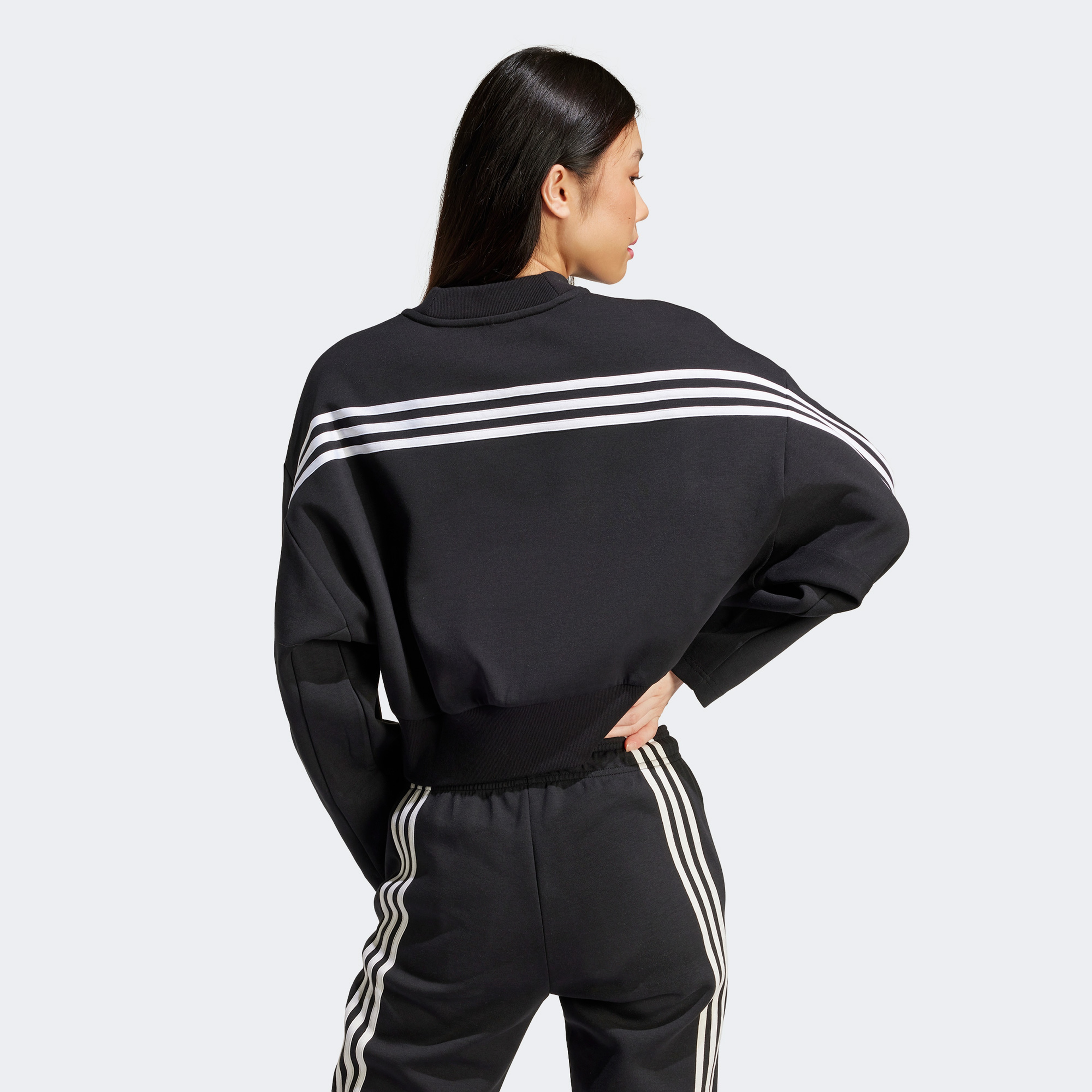 adidas Fi 3S Swt Kadın Siyah Günlük Sweatshirt