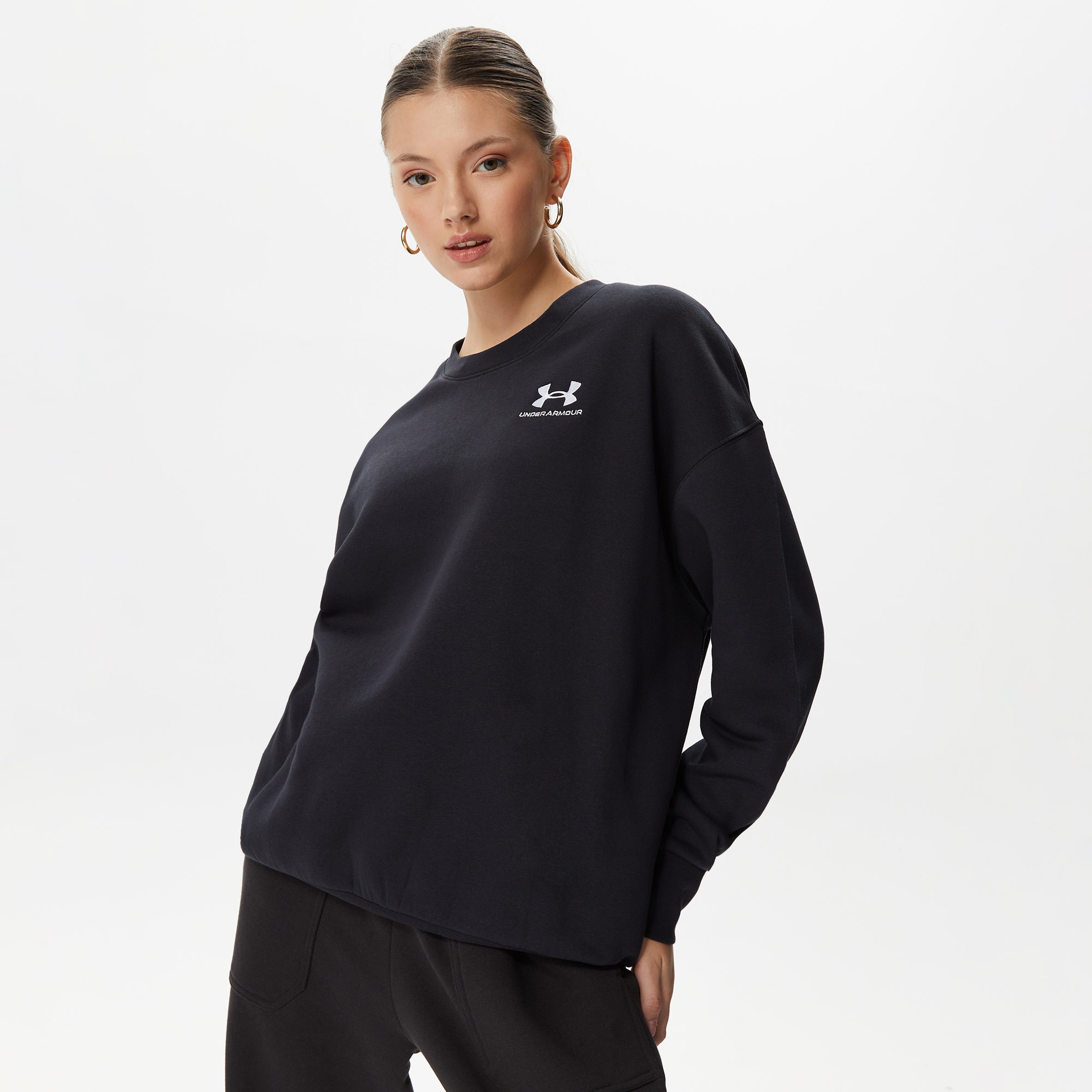 Under Armour Icon Fleece Kadın Siyah Günlük Sweatshirt