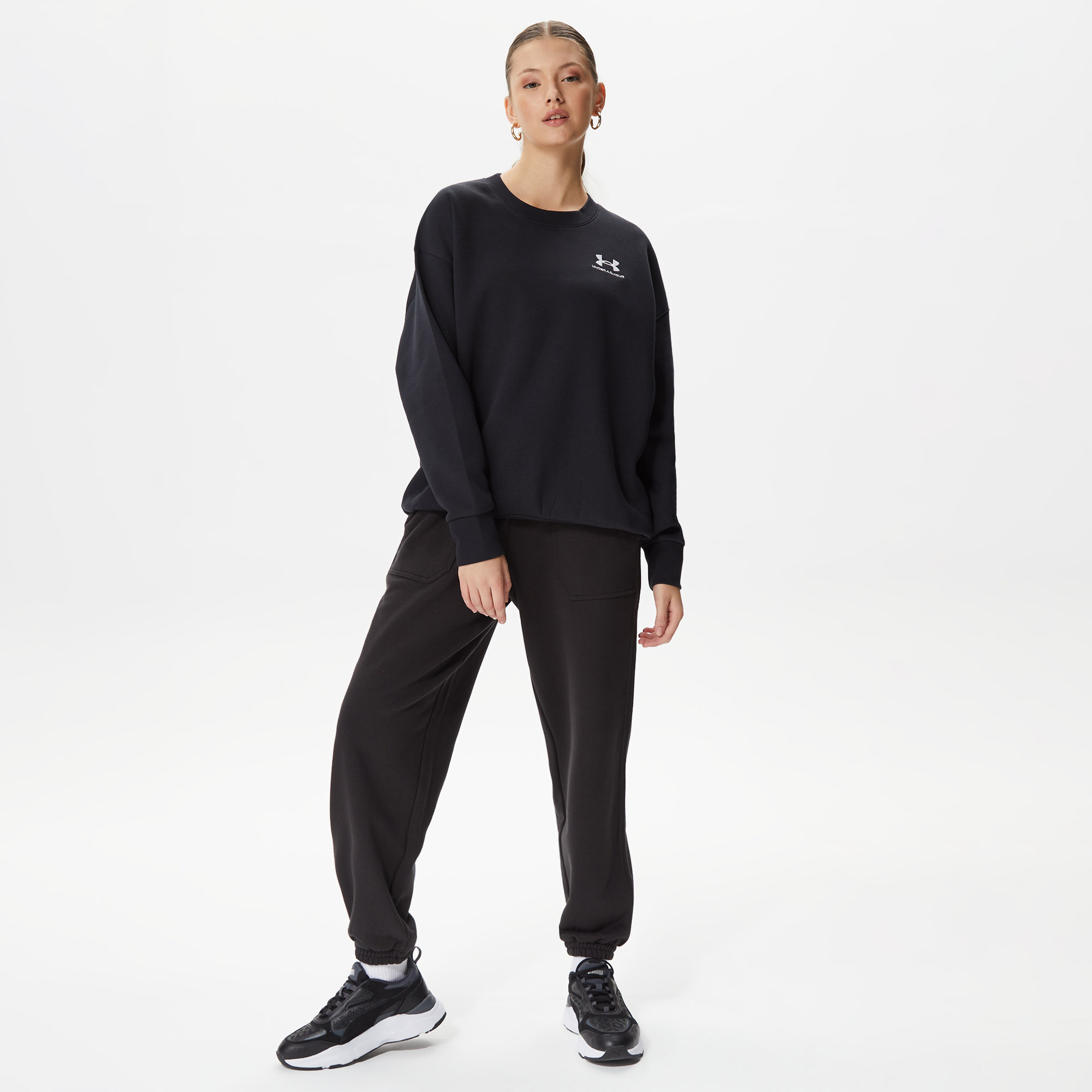 Under Armour Icon Fleece Kadın Siyah Günlük Sweatshirt