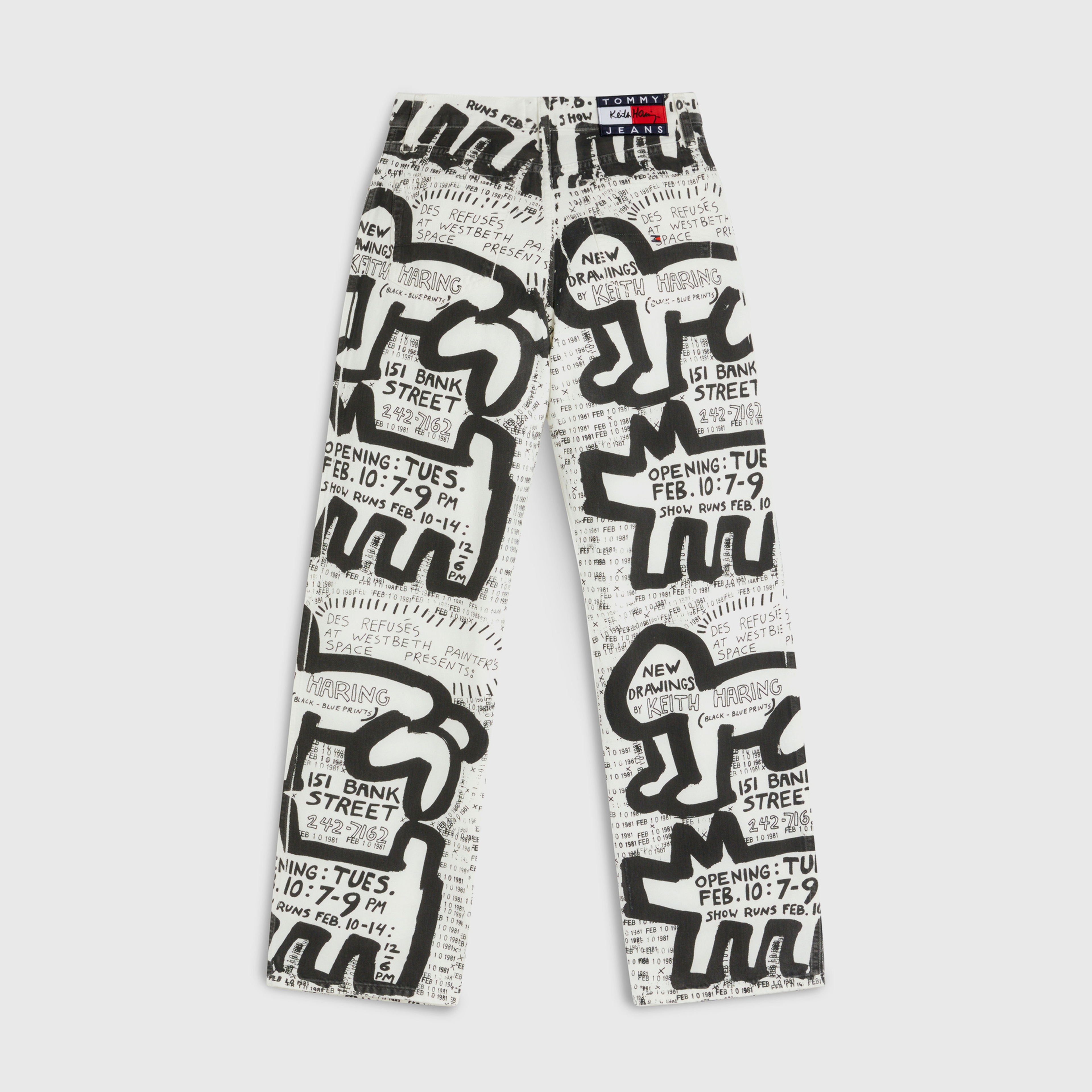 Tommy Jeans x Keith Haring Exhibit Poster Kadın Krem Pantolon