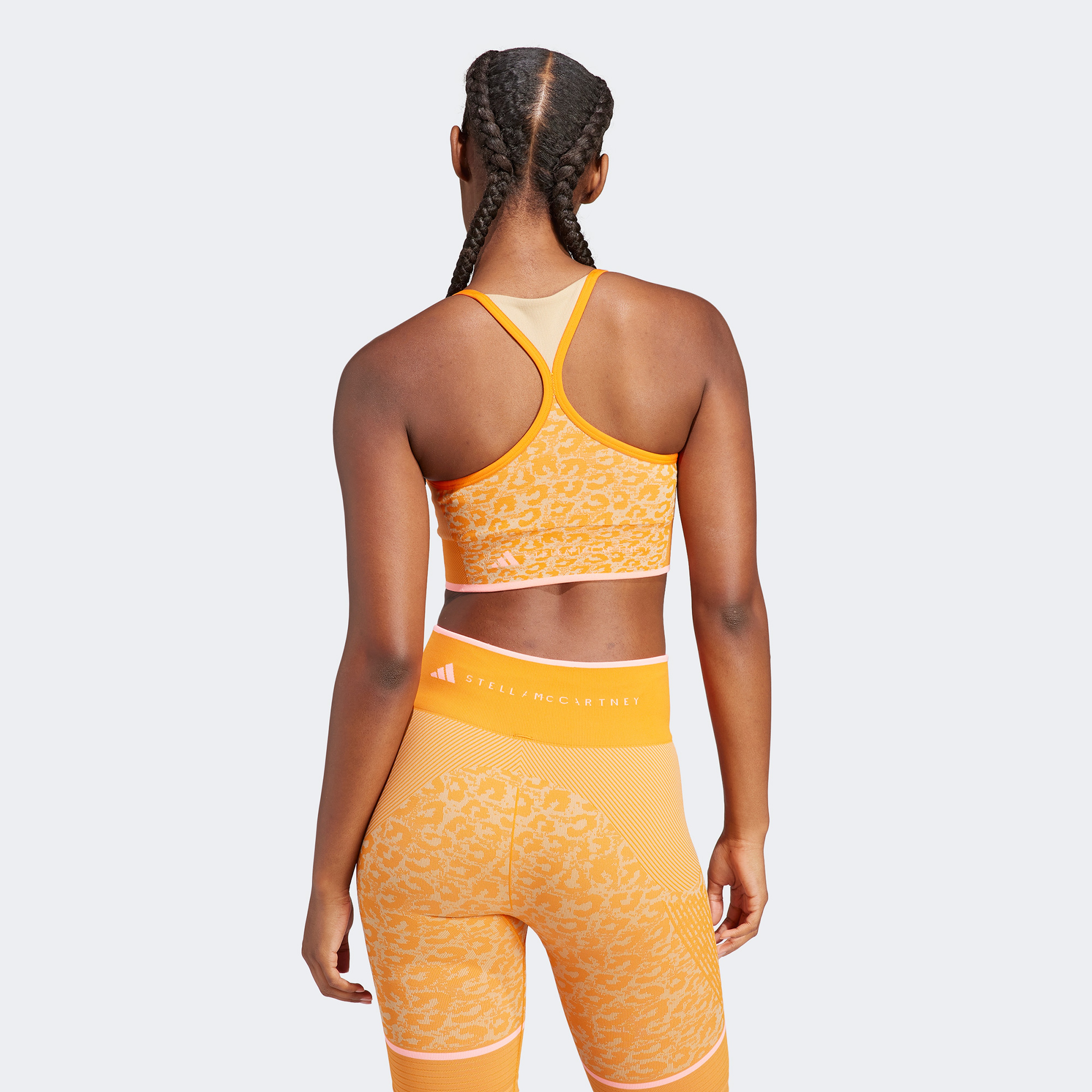 adidas by Stella McCartney TrueStrength Seamless Medium-Support Yoga Kadın Turuncu Bra