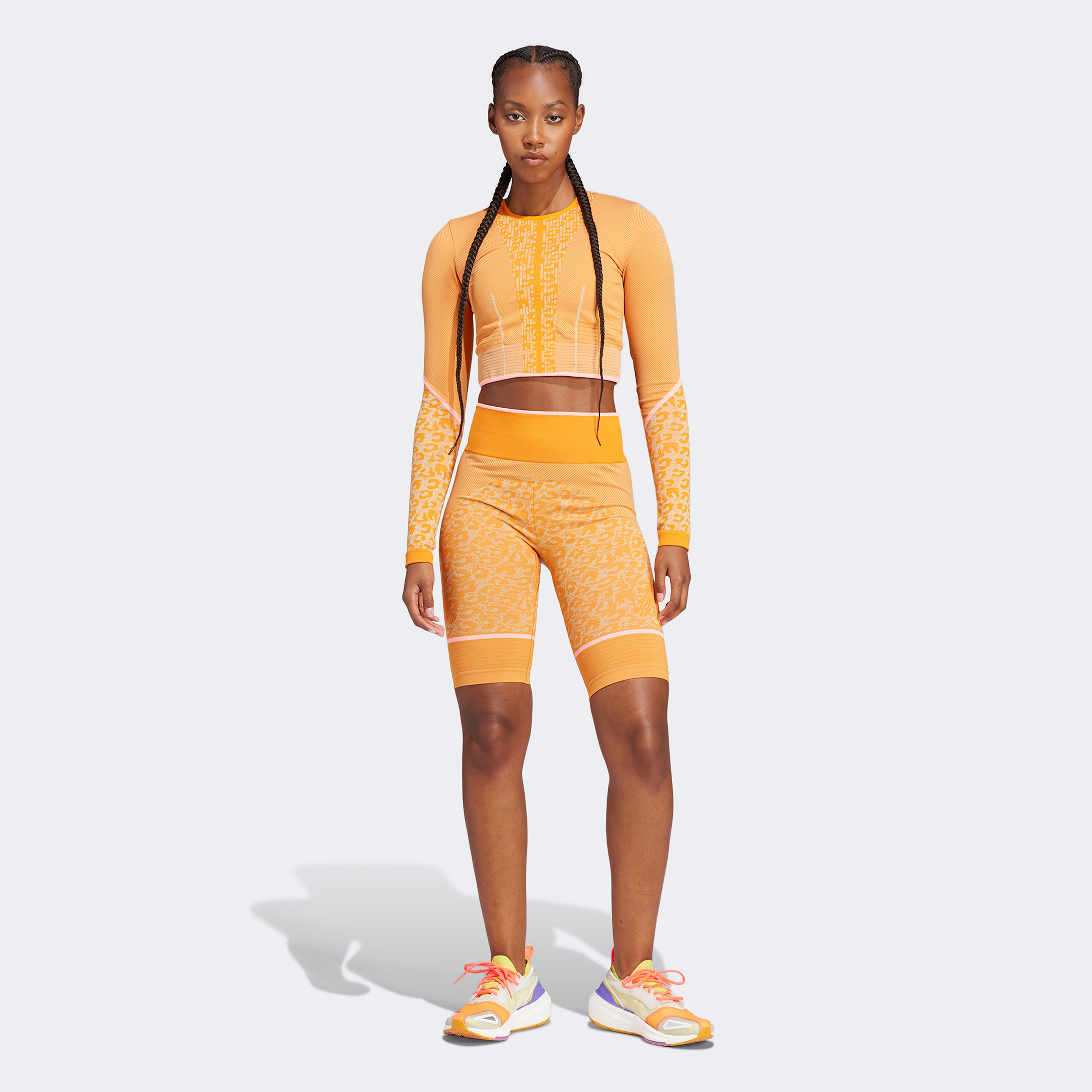 adidas by Stella McCartney TrueStrength Seamless Yoga Kadın Turuncu Tayt