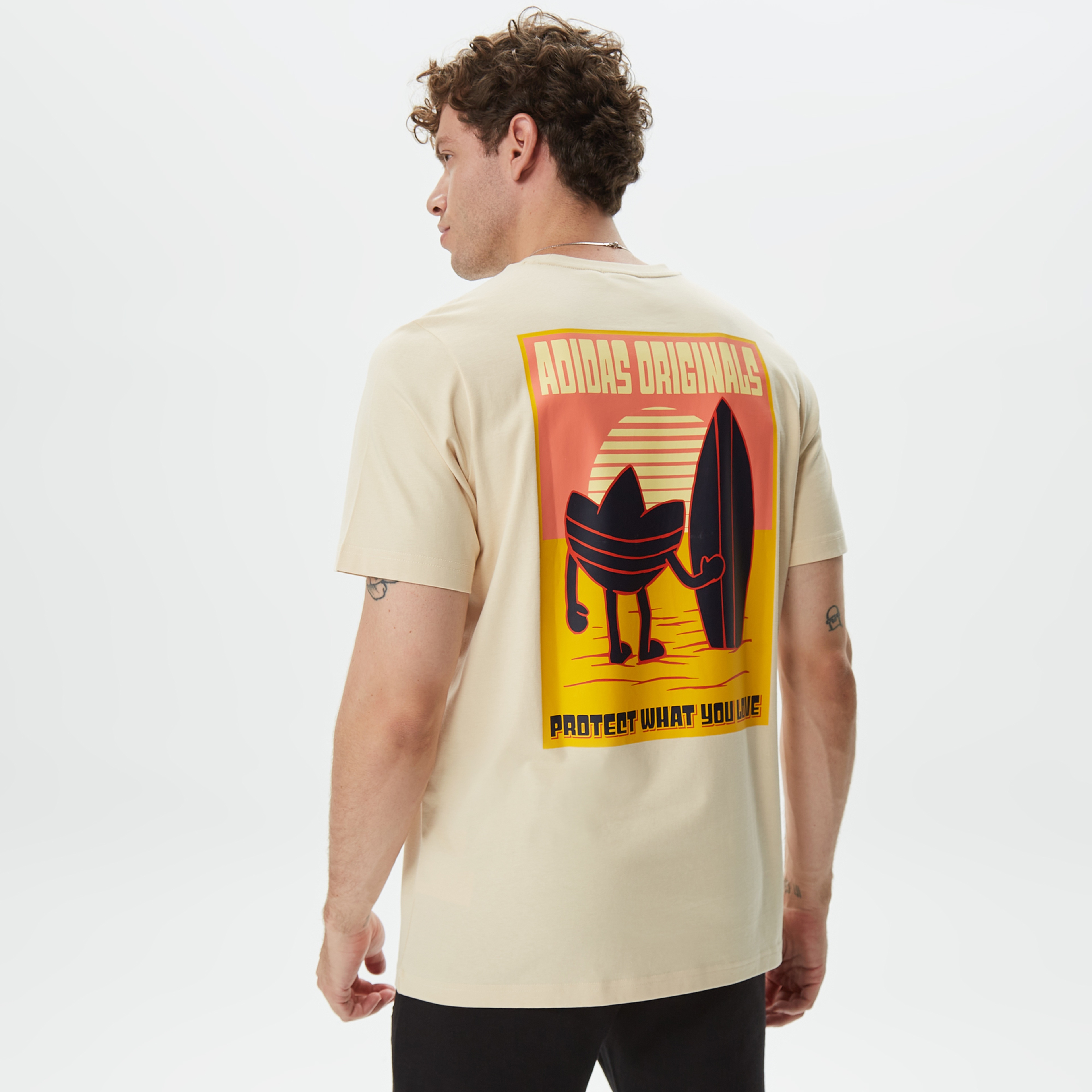 adidas Adicolor Classic Erkek Krem T-Shirt