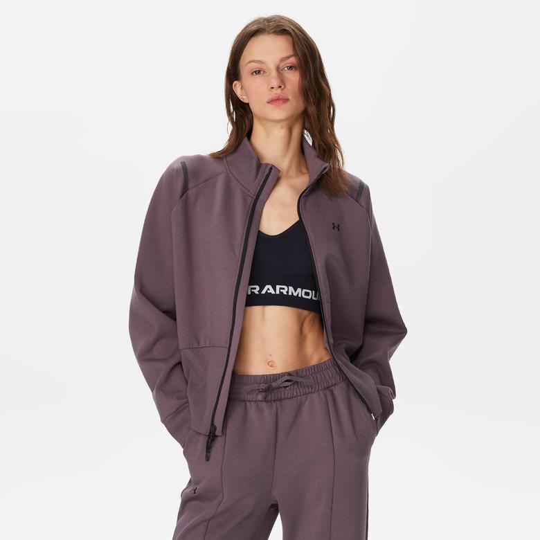 Under Armour Unstoppable Fleece Knit Kadın Gri Sweatshirt