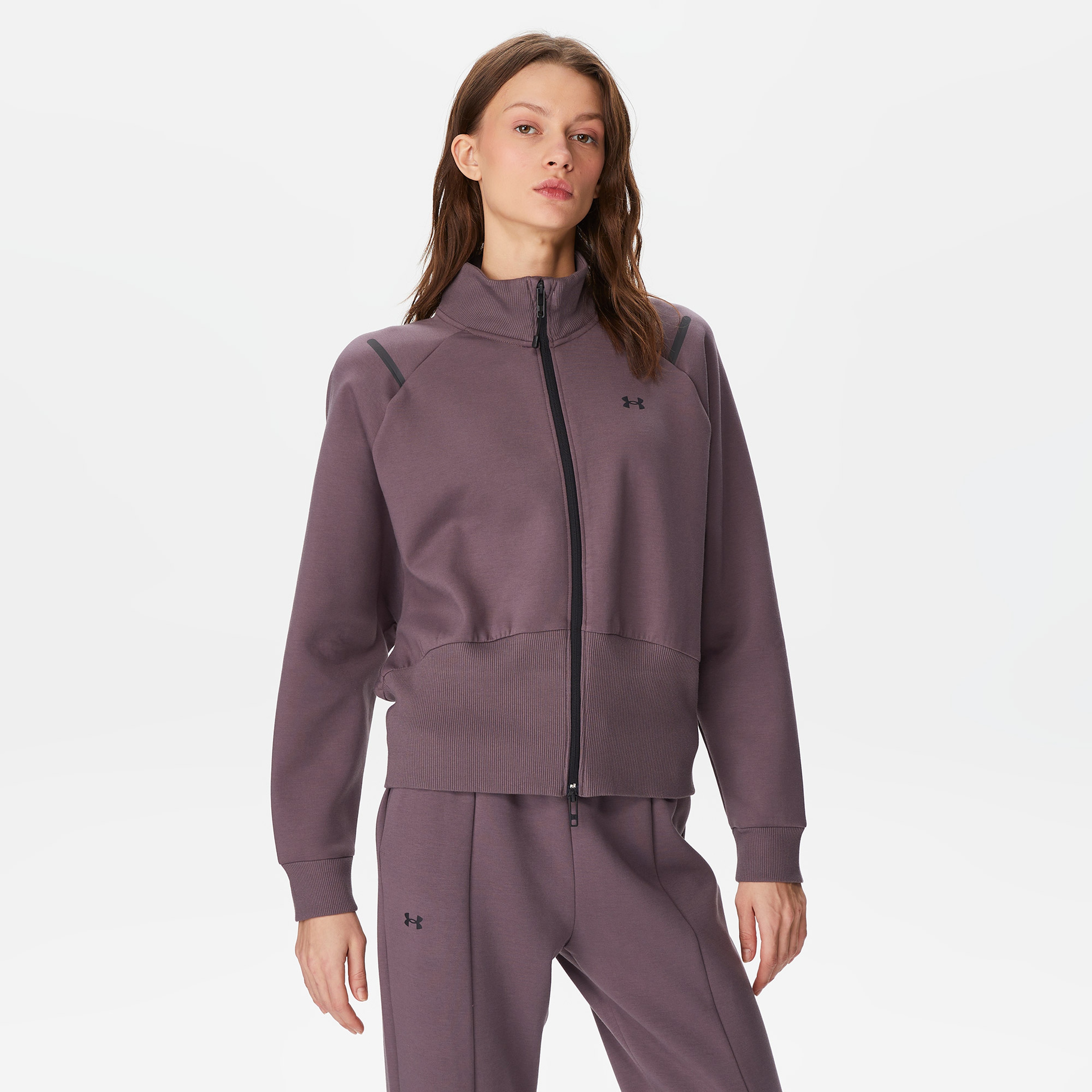 Under Armour Unstoppable Fleece Knit Kadın Gri Sweatshirt