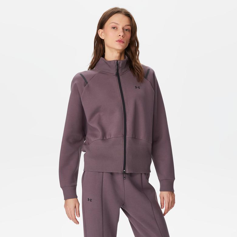 Under Armour Unstoppable Fleece Knit Kadın Gri Sweatshirt