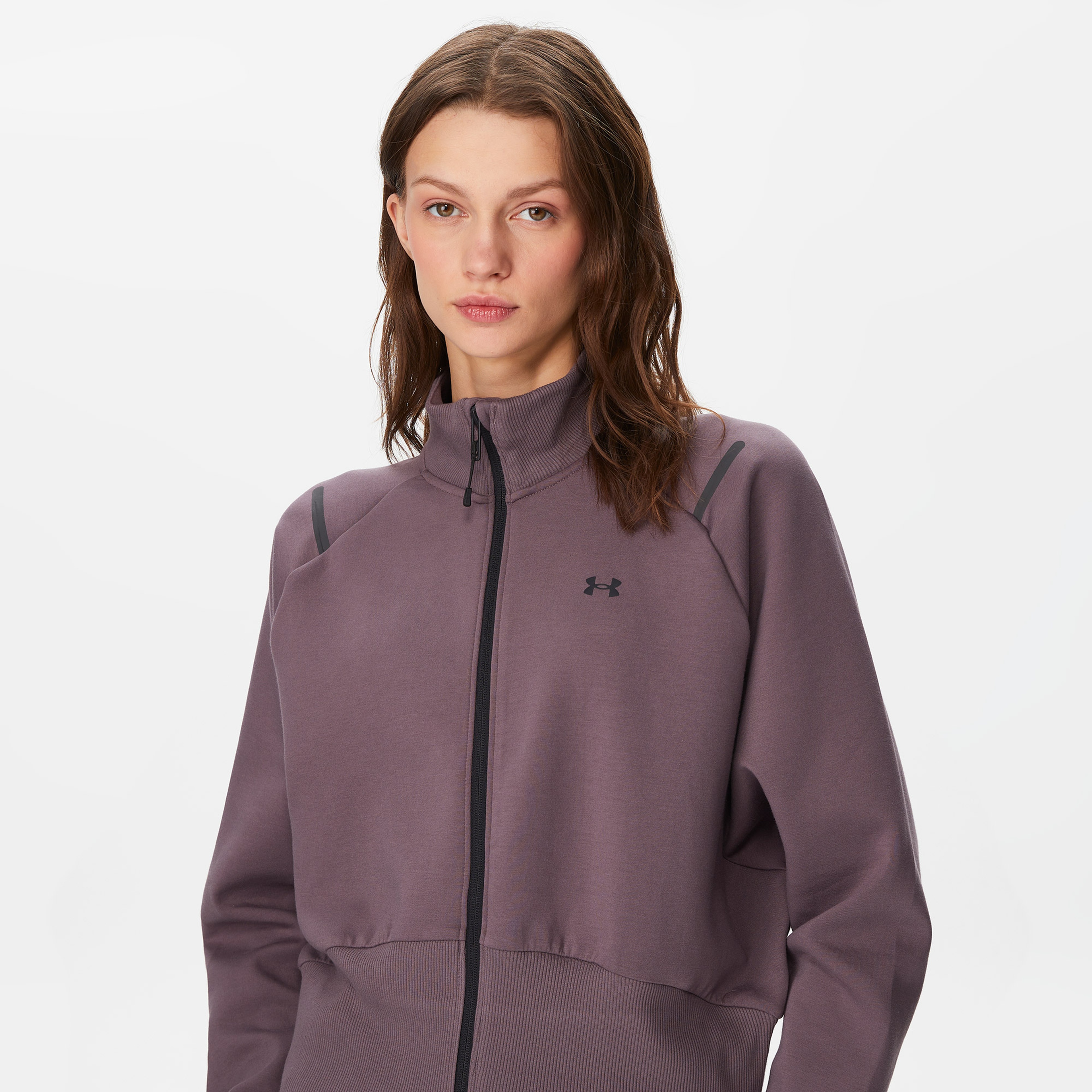 Under Armour Unstoppable Fleece Knit Kadın Gri Sweatshirt