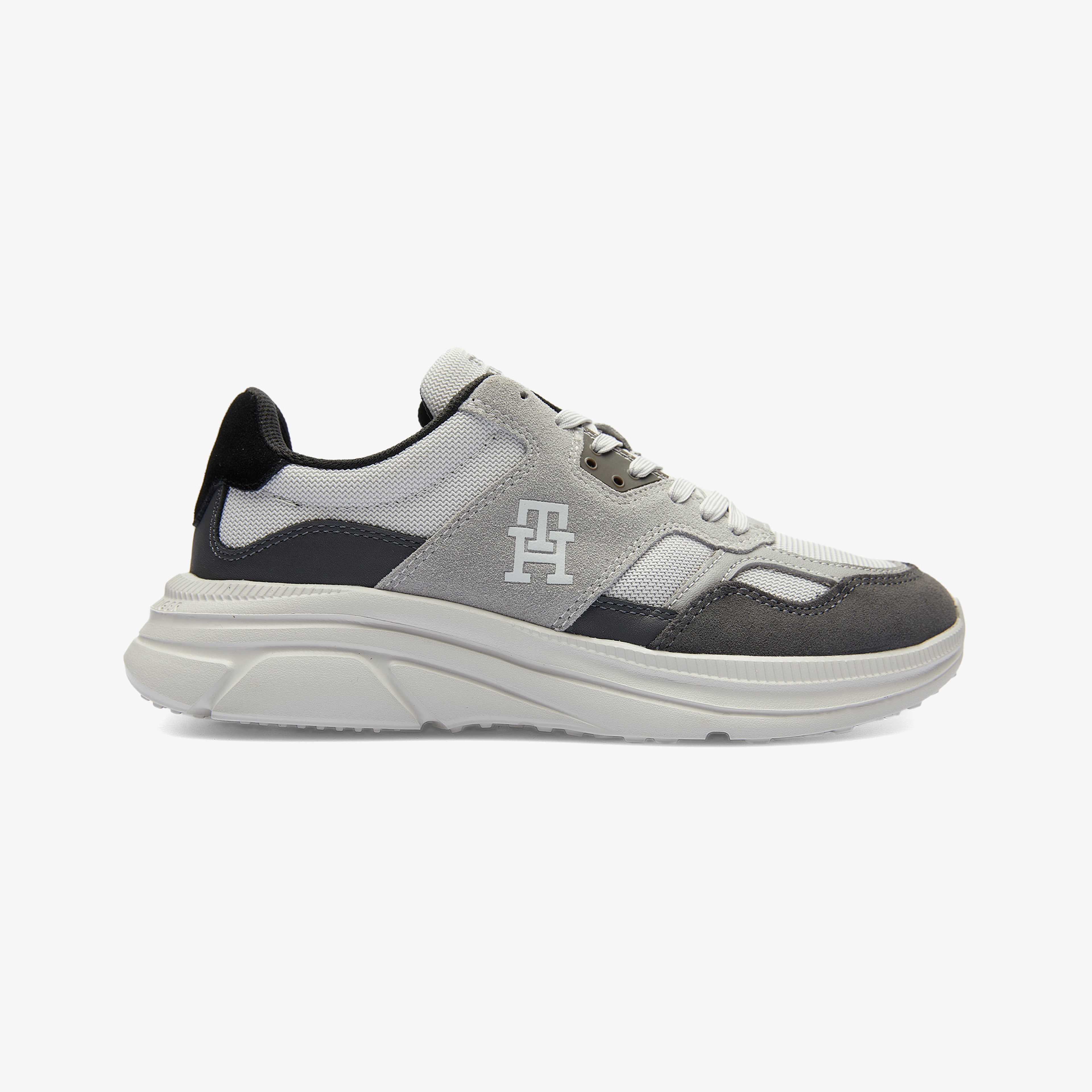 Tommy Hilfiger Modern Runner Mix Erkek Gri Sneaker
