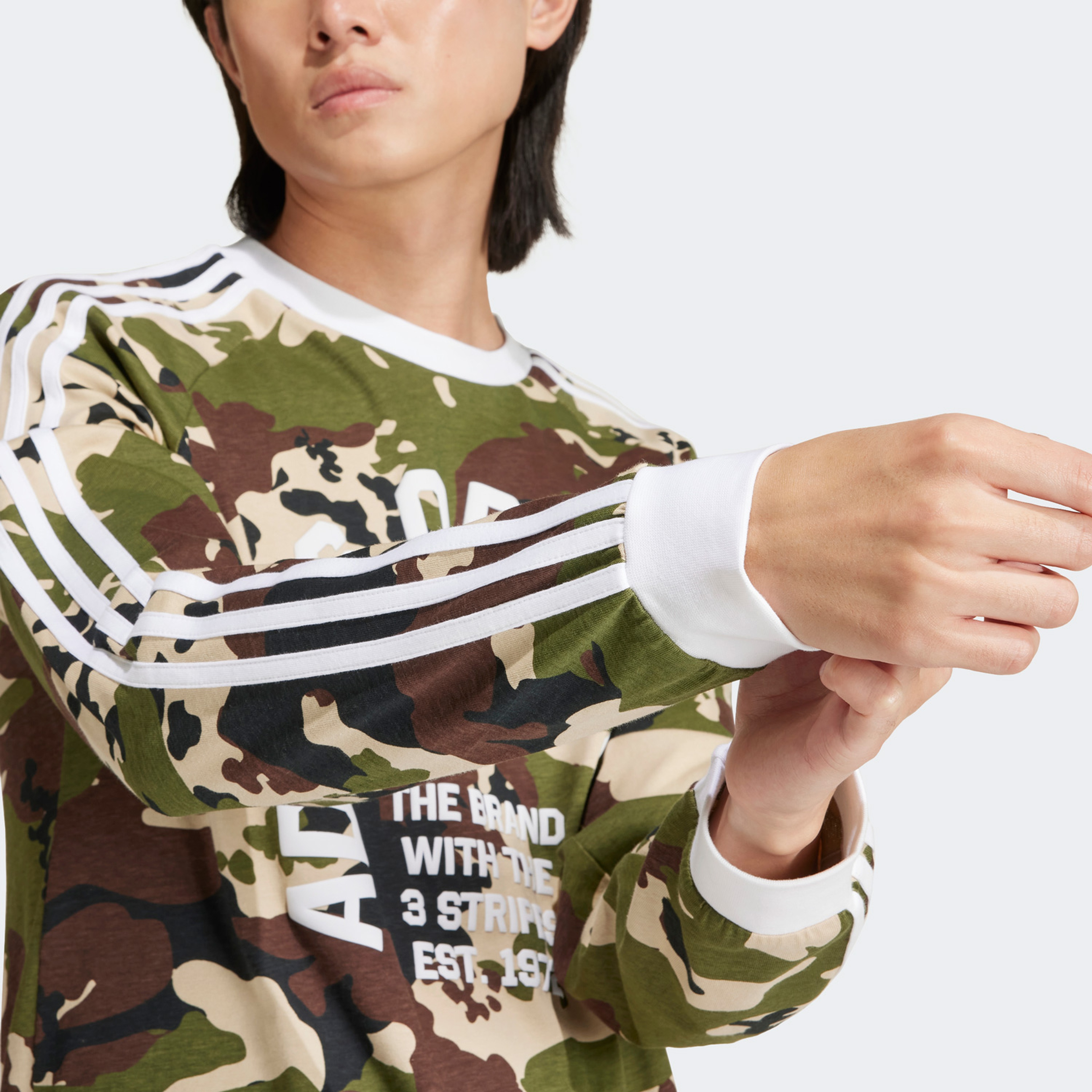 adidas Originals Camo Ls Cali Hf Erkek Beyaz T-Shirt