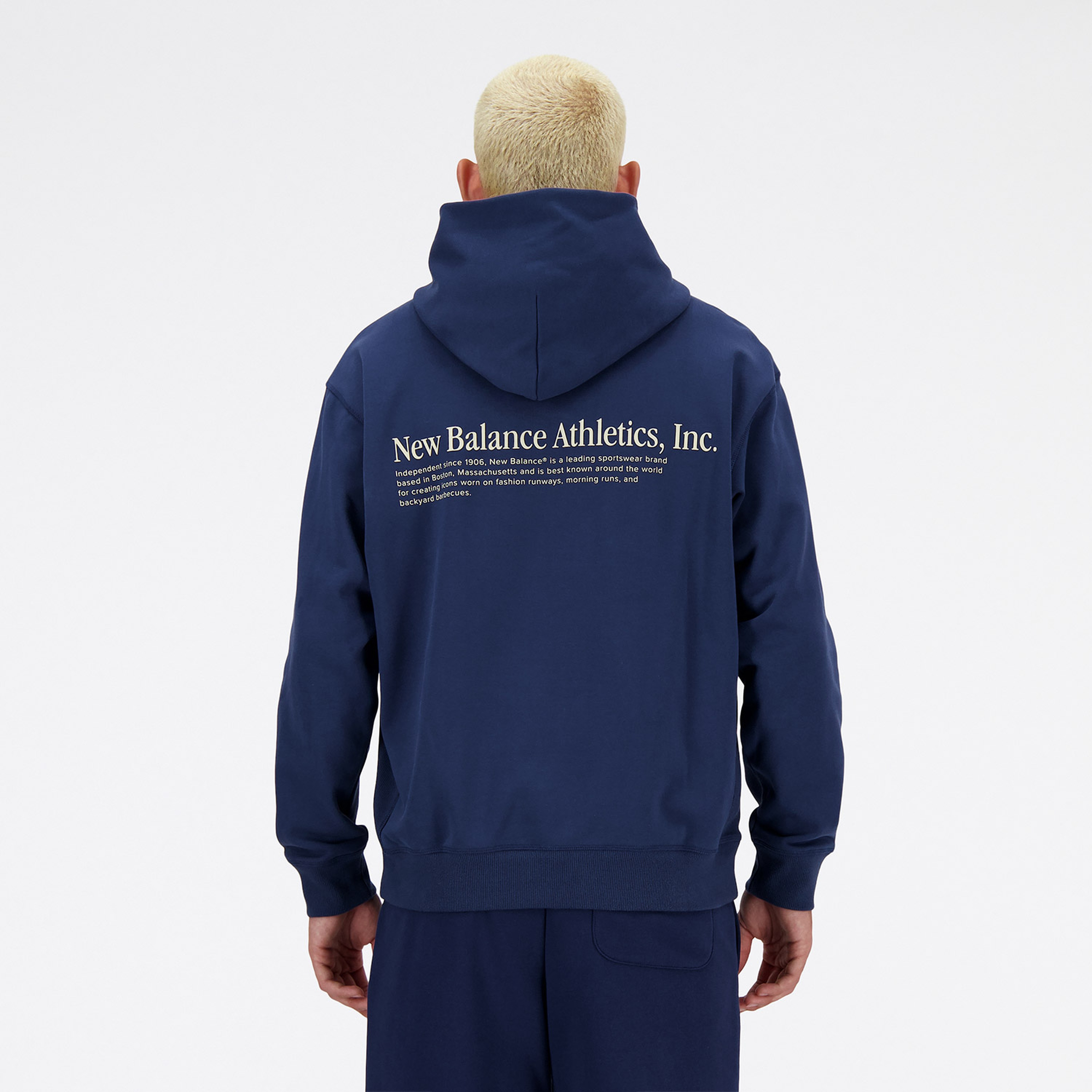 New Balance Athletics Embroidered Relaxed Lacivert Erkek Hoodie