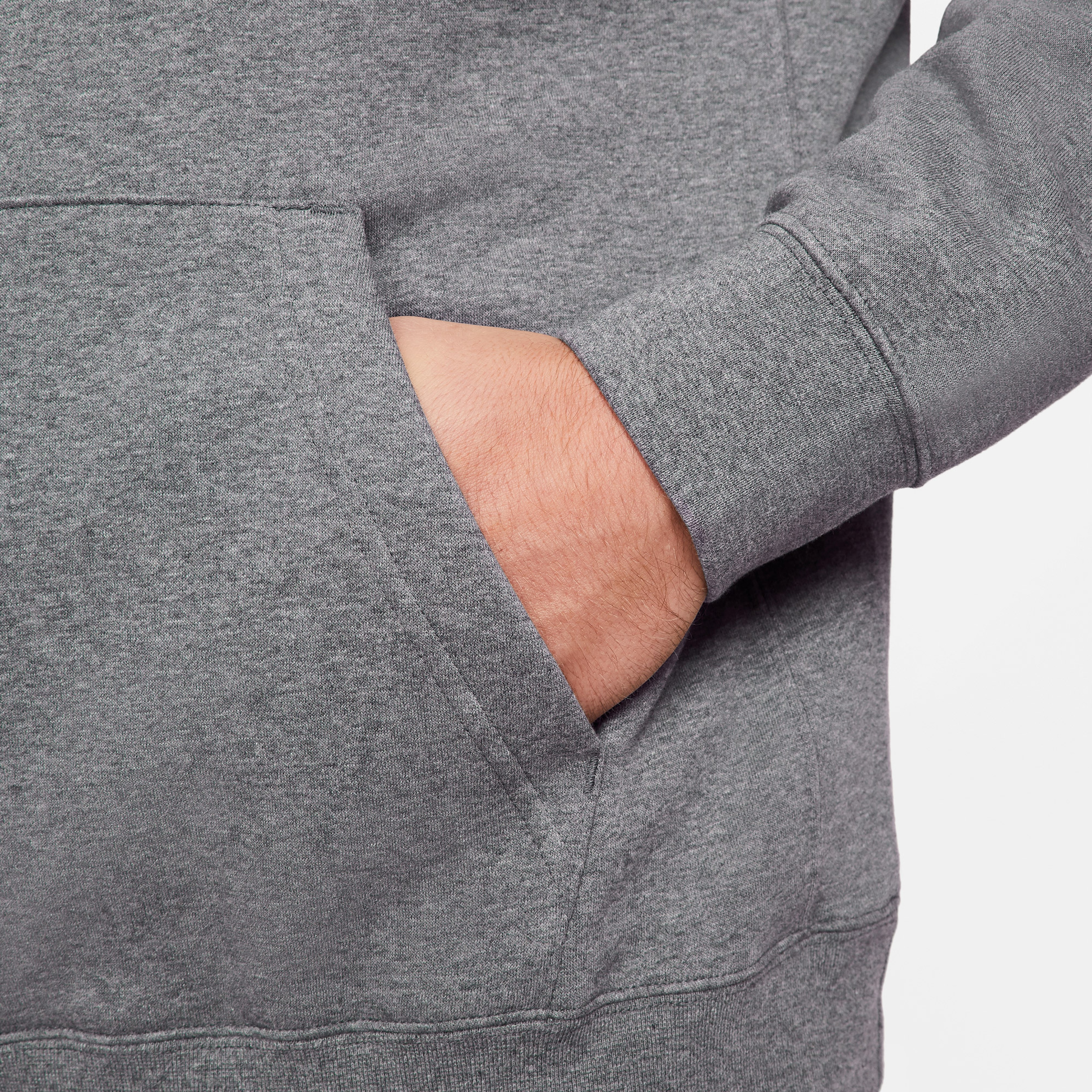 Nike Sportswear Club Fleece Kapüşonlu Erkek Gri Sweatshirt