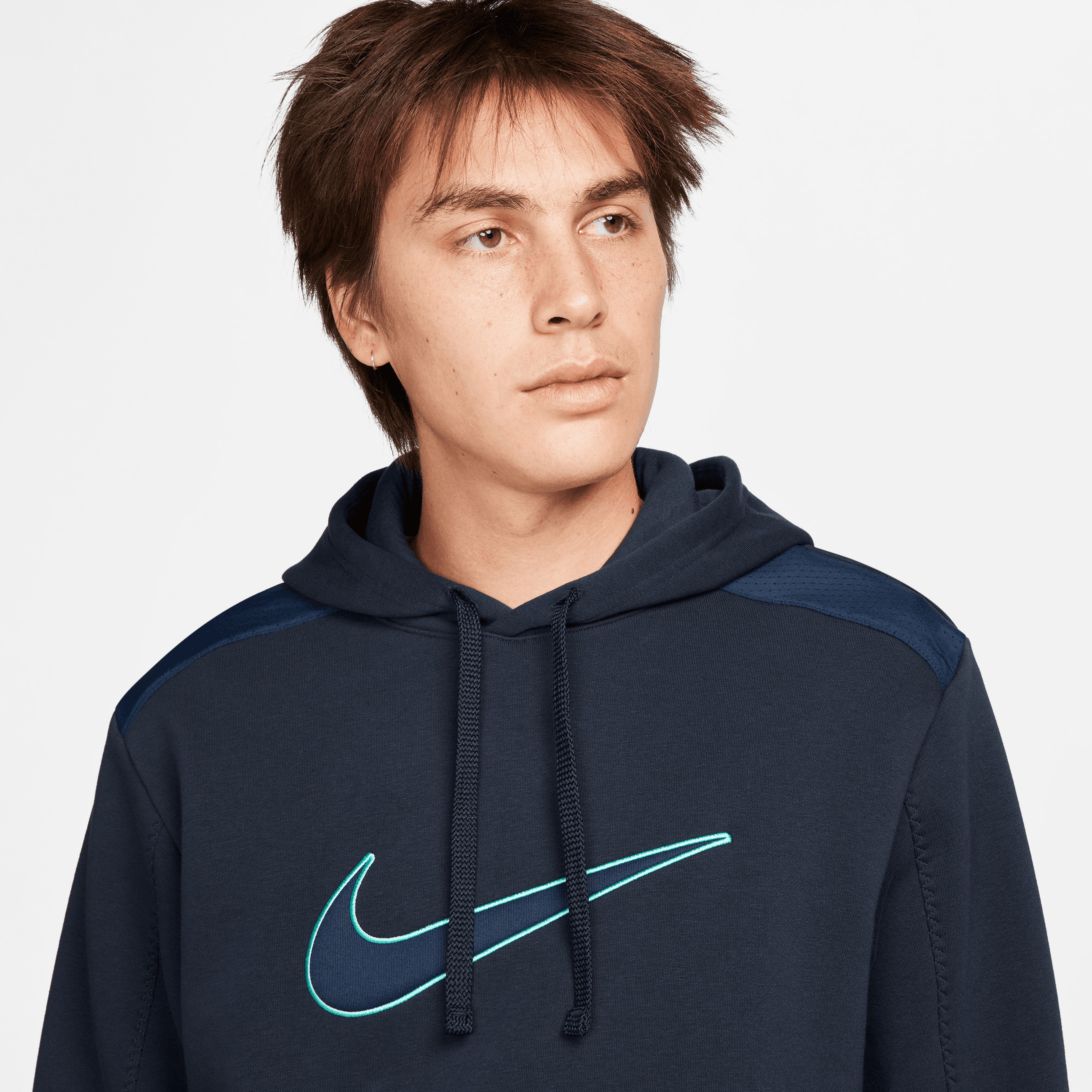 Nike Fleece Erkek Lacivert Kapüşonlu Sweatshirt