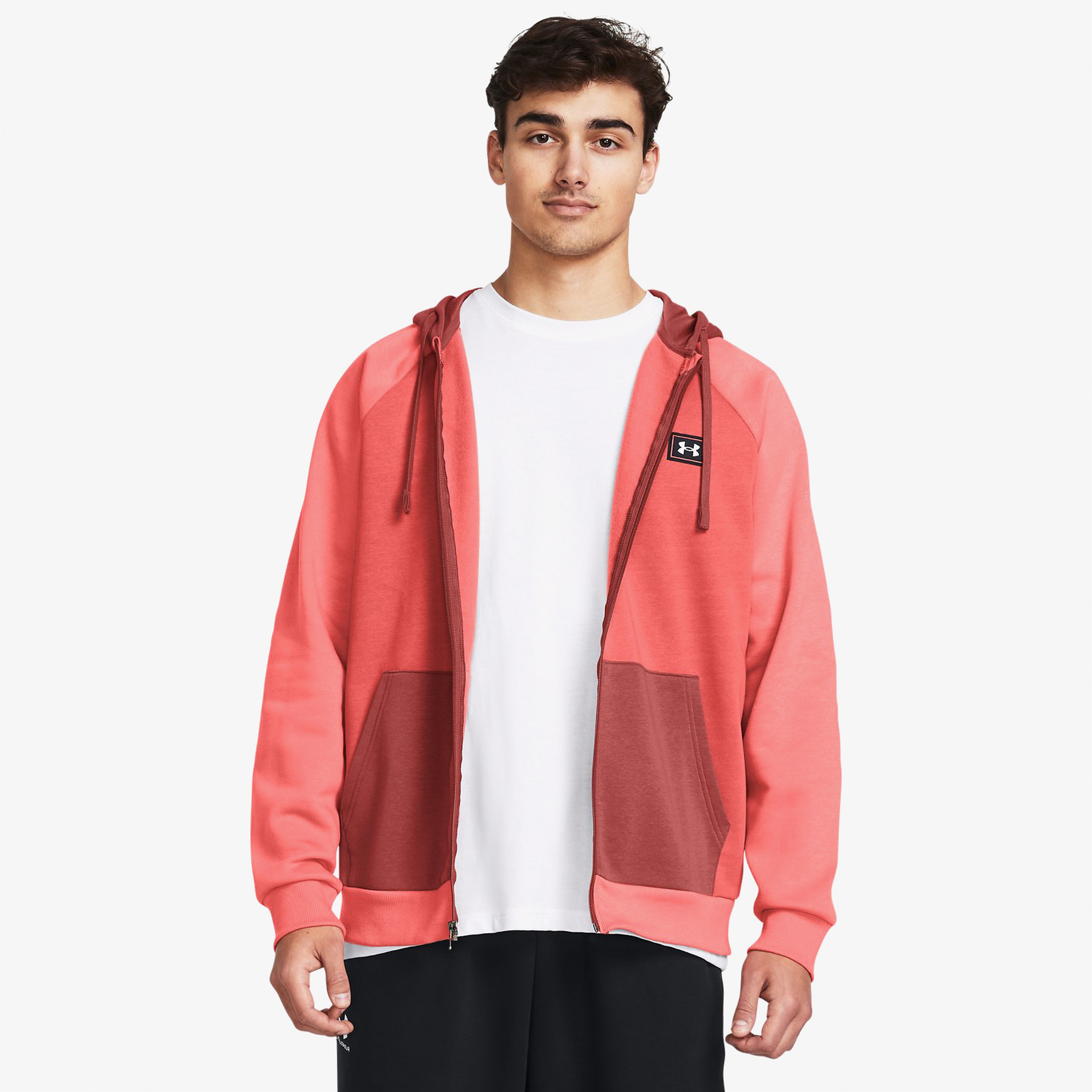 Under Armour Rival Fleece Erkek Kırmızı Fermuarlı Eşofman Üstü